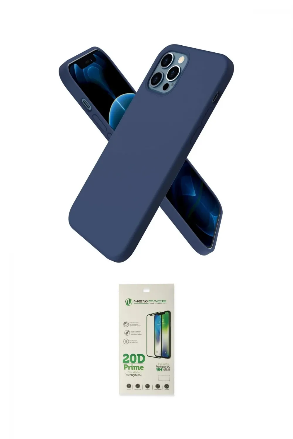 ieg™ iPhone 12 Pro Max Kılıf Kozmos Yansıma Özel Seri - Siyah 20D Premium Cam Ekran Koruyucu