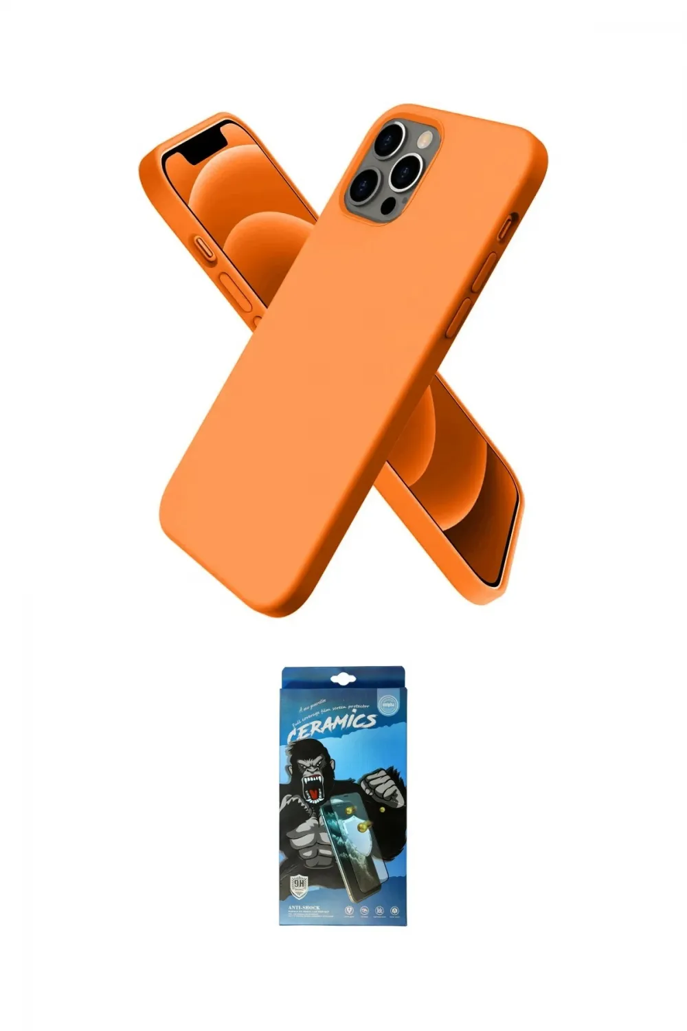 ieg™ iPhone 12 Pro Max Kılıf Kozmos Yansıma Özel Seri - Siyah 34D Izgaralı Cam