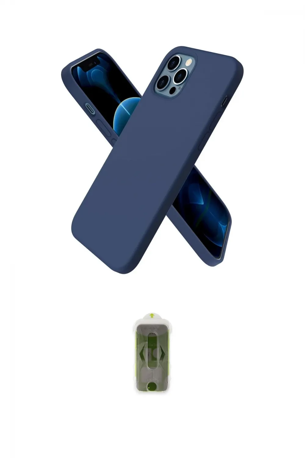 ieg™ iPhone 12 Pro Max Kılıf Kozmos Yansıma Özel Seri - Siyah Joko Magic 5D Hayalet Cam