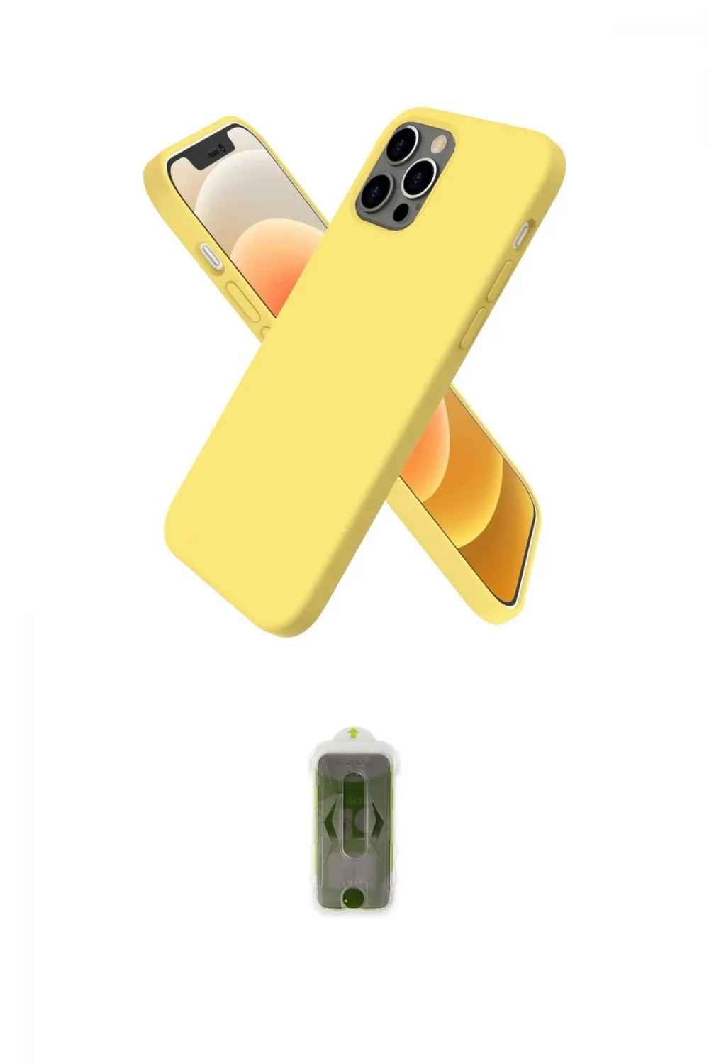 ieg™ iPhone 12 Pro Max Kılıf Kozmos Yansıma Özel Seri - Siyah Joko Magic 5D Hayalet Cam