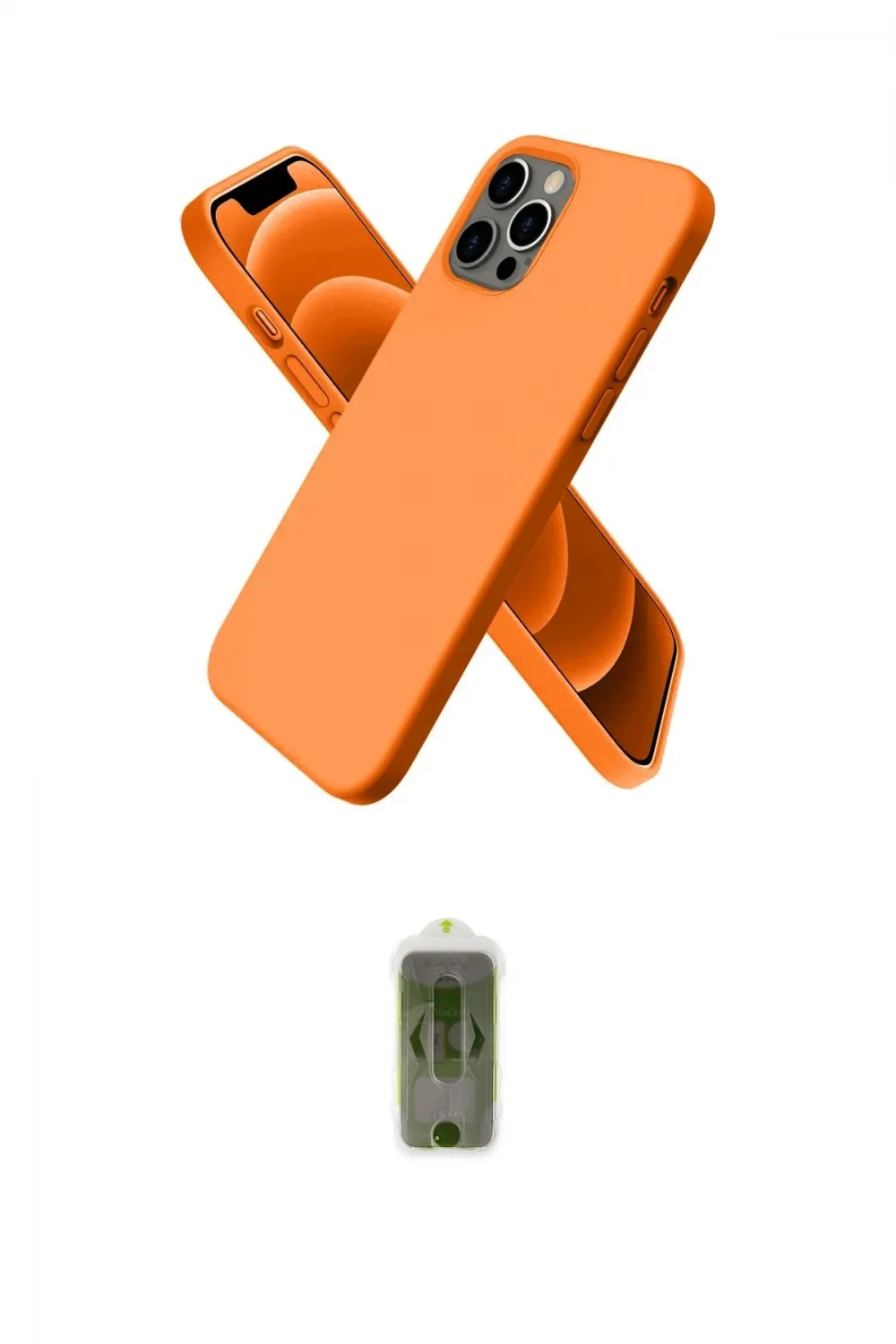 ieg™ iPhone 12 Pro Max Kılıf Kozmos Yansıma Özel Seri - Siyah Joko Magic 5D Hayalet Cam
