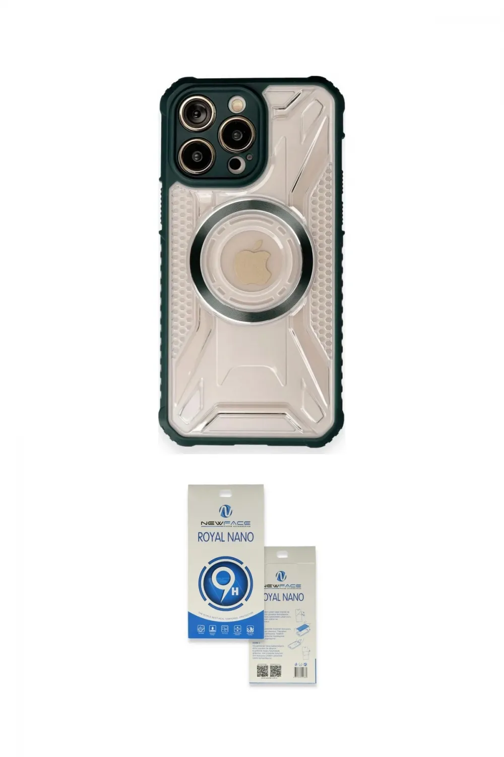 ieg™ iPhone 12 Pro Max Kılıf Kutup Modern - Şeffaf Royal Nano Ekran Koruyucu