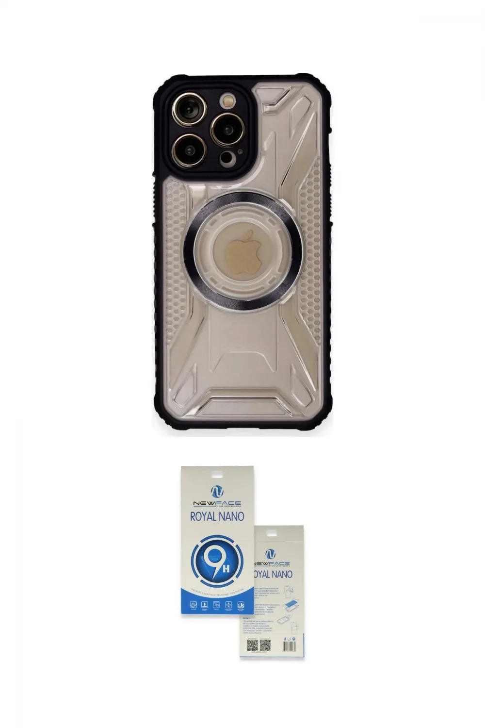 ieg™ iPhone 12 Pro Max Kılıf Kutup Modern - Şeffaf Royal Nano Ekran Koruyucu
