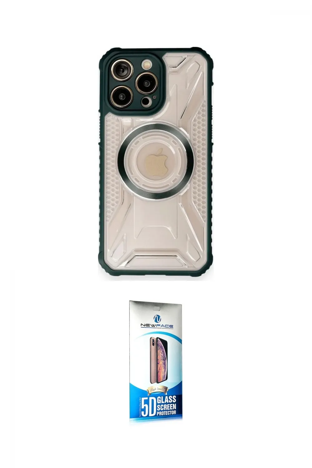 ieg™ iPhone 12 Pro Max Kılıf Kutup Modern - Siyah 5D Eko Cam Ekran Koruyucu