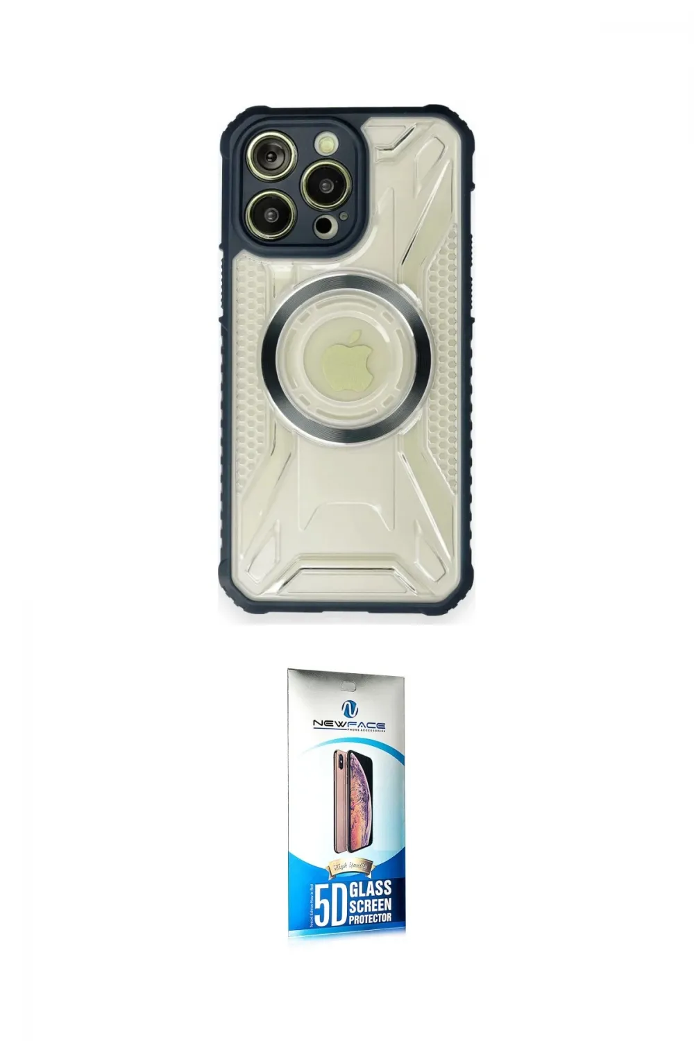 ieg™ iPhone 12 Pro Max Kılıf Kutup Modern - Siyah 5D Eko Cam Ekran Koruyucu