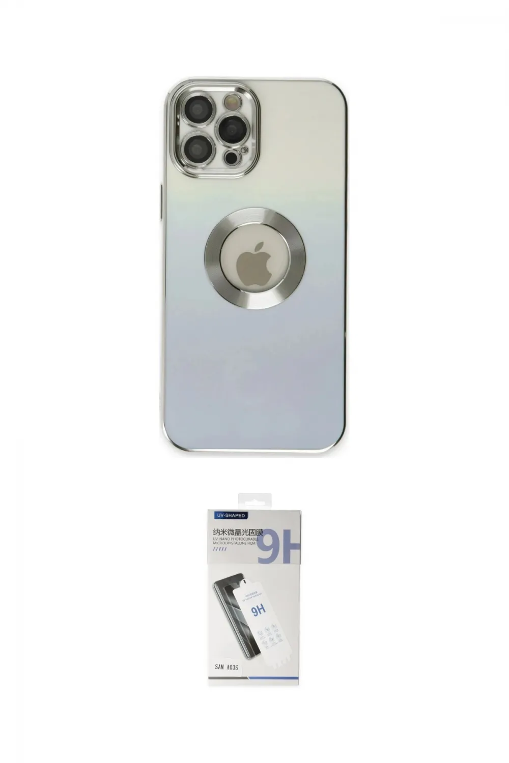 ieg™ iPhone 12 Pro Max Kılıf Kutup Yansıma Özel Seri - Şeffaf Uv Polymer Nano Ekran Koruyucu