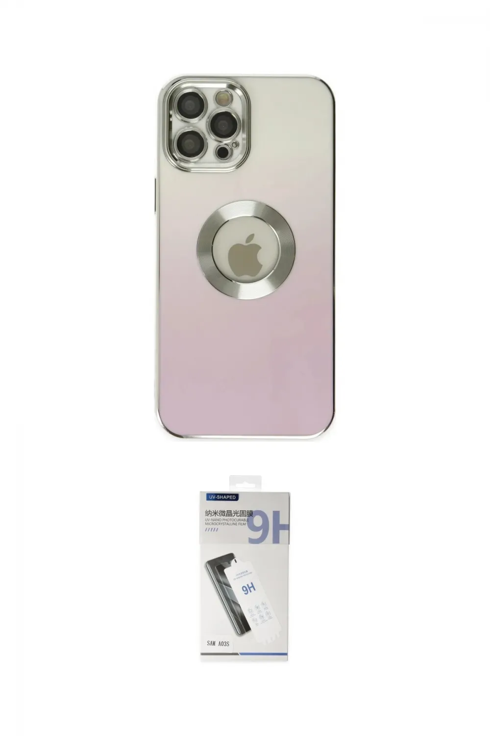 ieg™ iPhone 12 Pro Max Kılıf Kutup Yansıma Özel Seri - Şeffaf Uv Polymer Nano Ekran Koruyucu