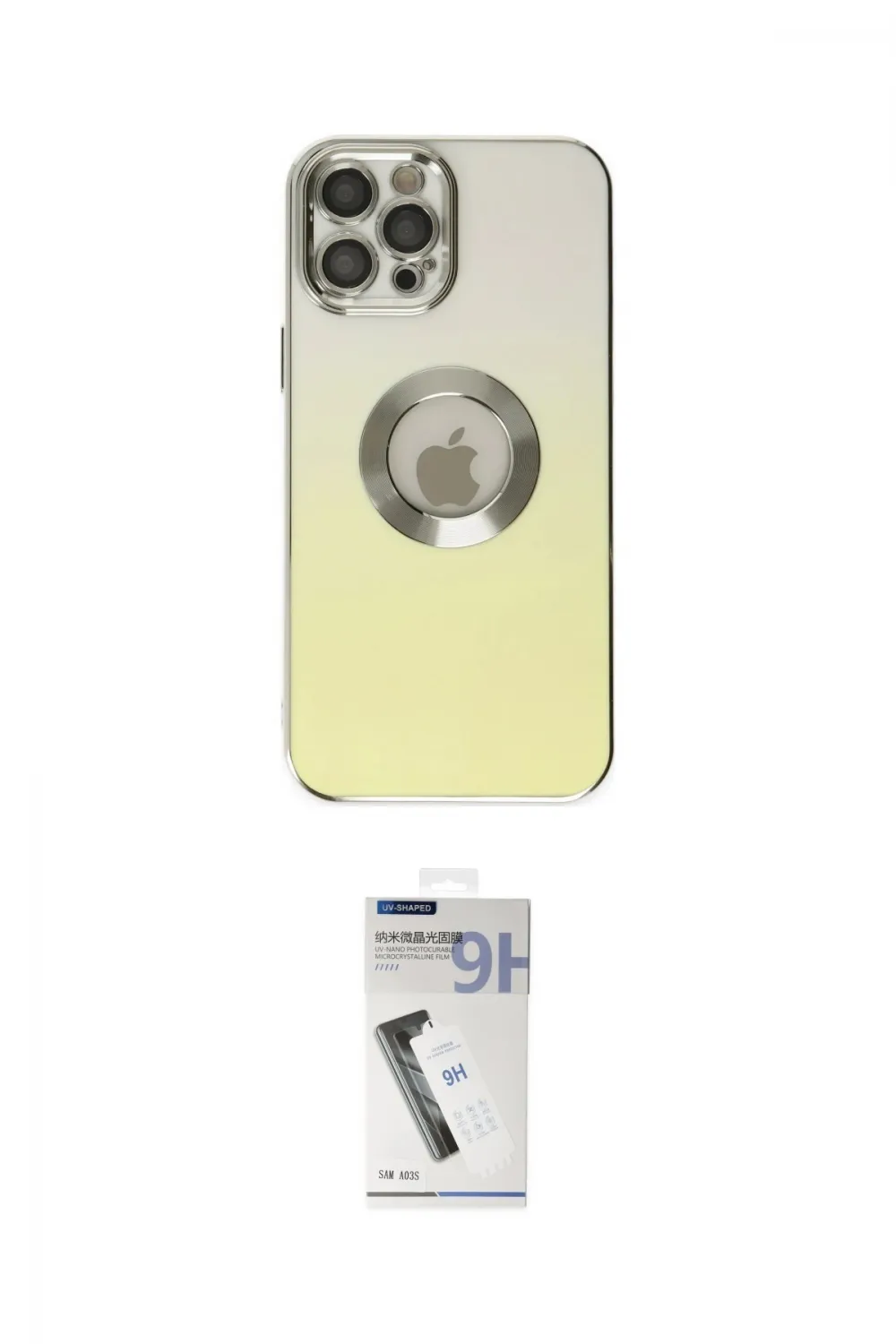 ieg™ iPhone 12 Pro Max Kılıf Kutup Yansıma Özel Seri - Şeffaf Uv Polymer Nano Ekran Koruyucu