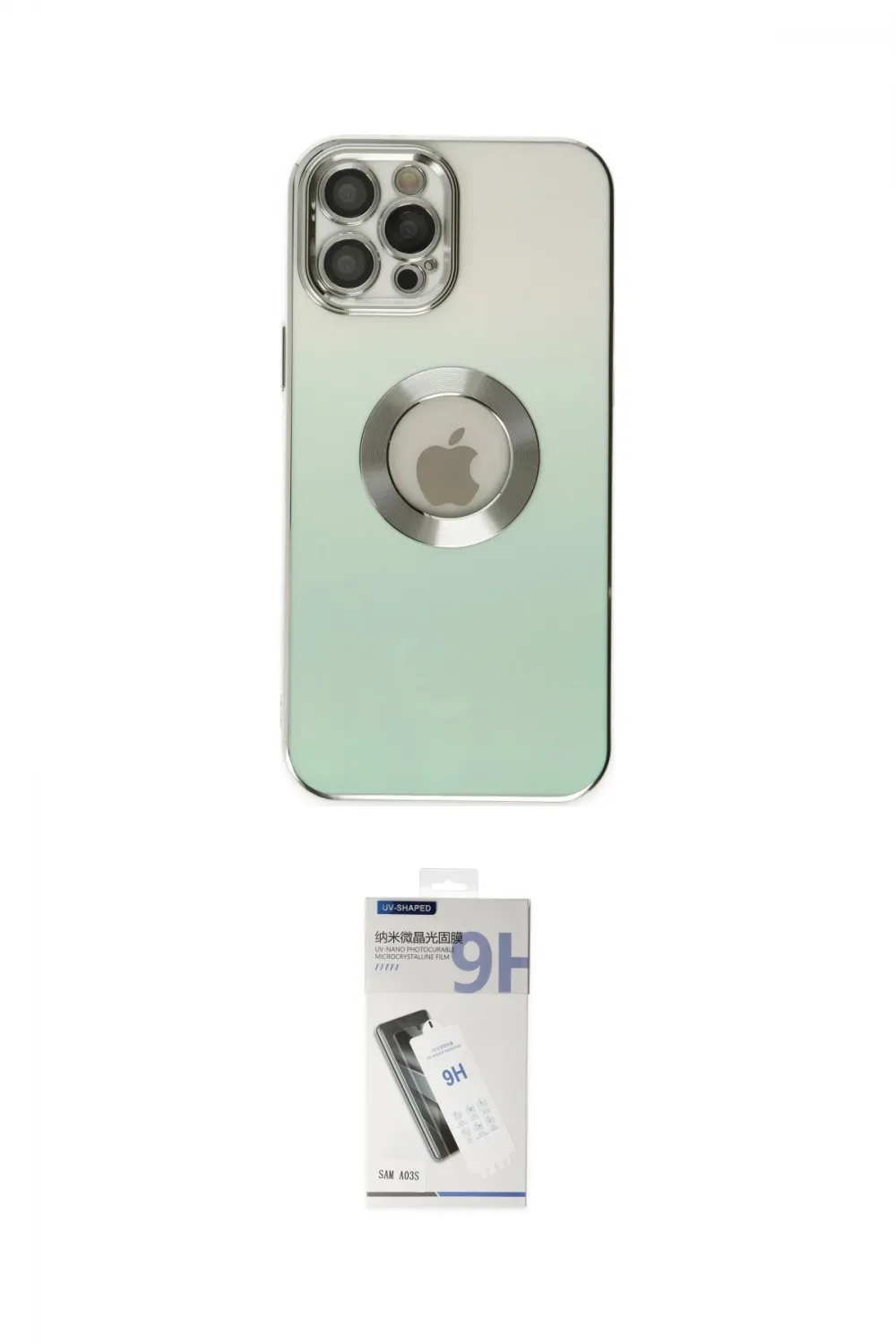 ieg™ iPhone 12 Pro Max Kılıf Kutup Yansıma Özel Seri - Şeffaf Uv Polymer Nano Ekran Koruyucu
