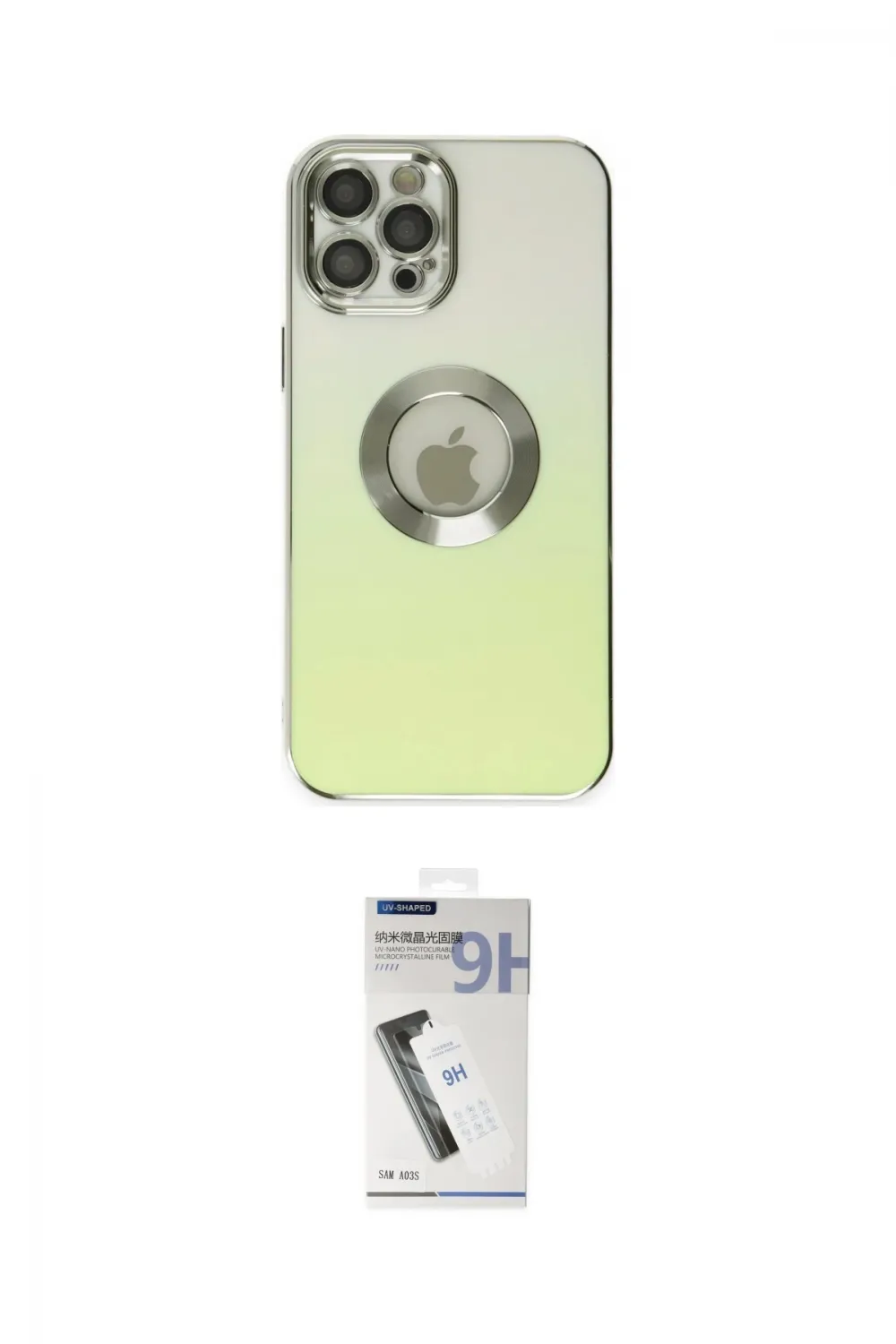 ieg™ iPhone 12 Pro Max Kılıf Kutup Yansıma Özel Seri - Şeffaf Uv Polymer Nano Ekran Koruyucu