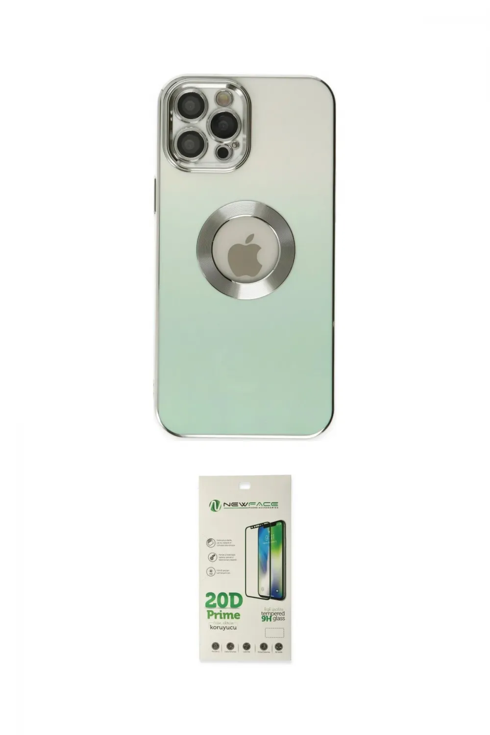 ieg™ iPhone 12 Pro Max Kılıf Kutup Yansıma Özel Seri - Siyah 20D Premium Cam Ekran Koruyucu