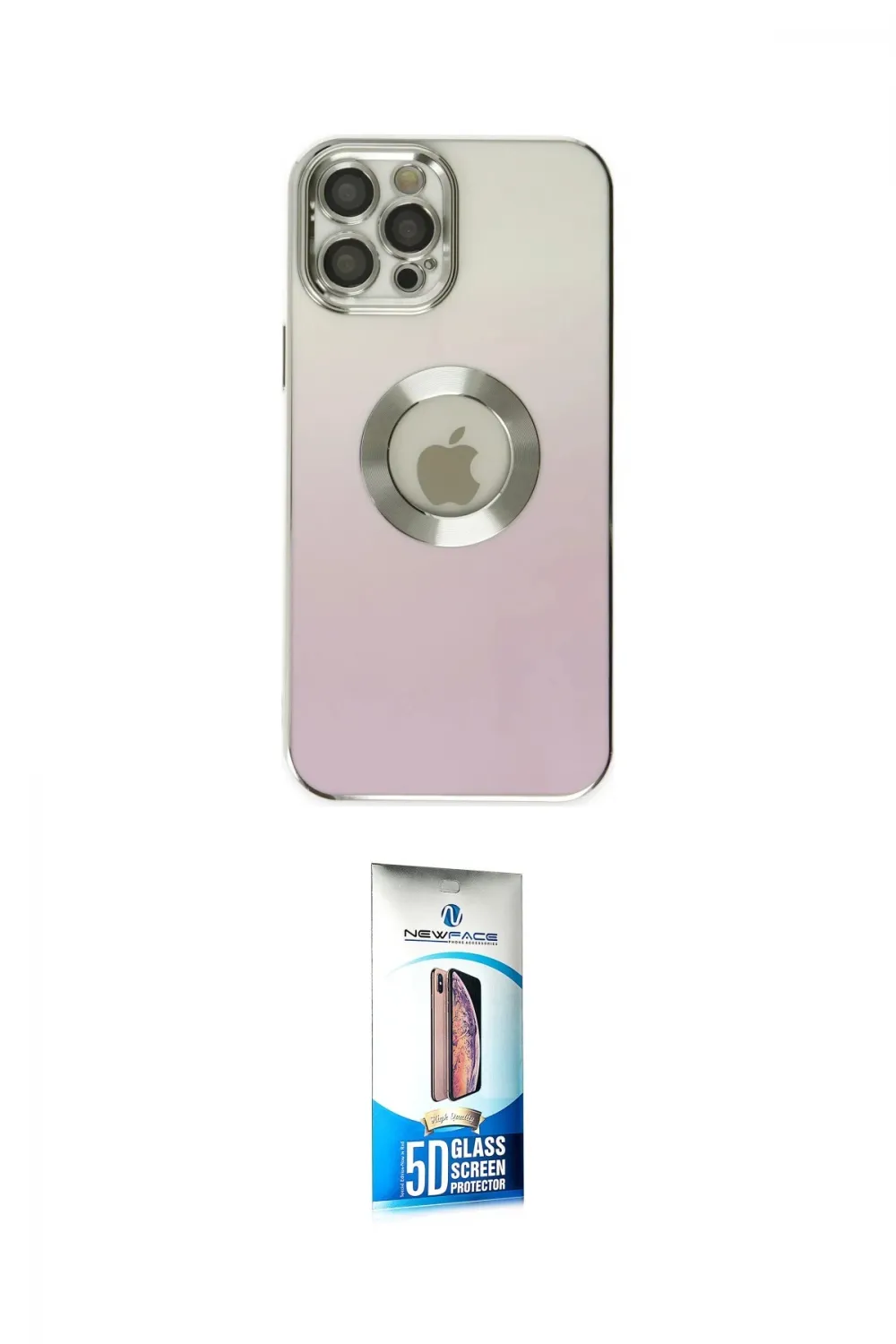 ieg™ iPhone 12 Pro Max Kılıf Kutup Yansıma Özel Seri - Siyah 5D Eko Cam Ekran Koruyucu