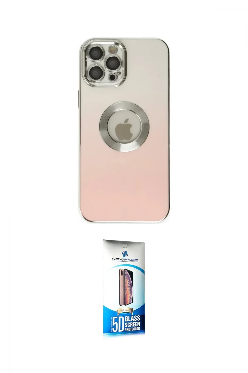 ieg™ iPhone 12 Pro Max Kılıf Kutup Yansıma Özel Seri - Siyah 5D Eko Cam Ekran Koruyucu