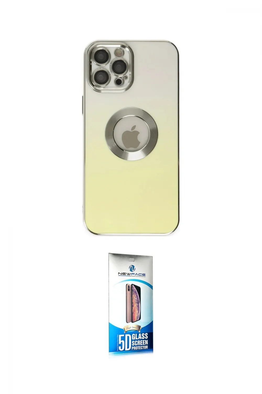 ieg™ iPhone 12 Pro Max Kılıf Kutup Yansıma Özel Seri - Siyah 5D Eko Cam Ekran Koruyucu
