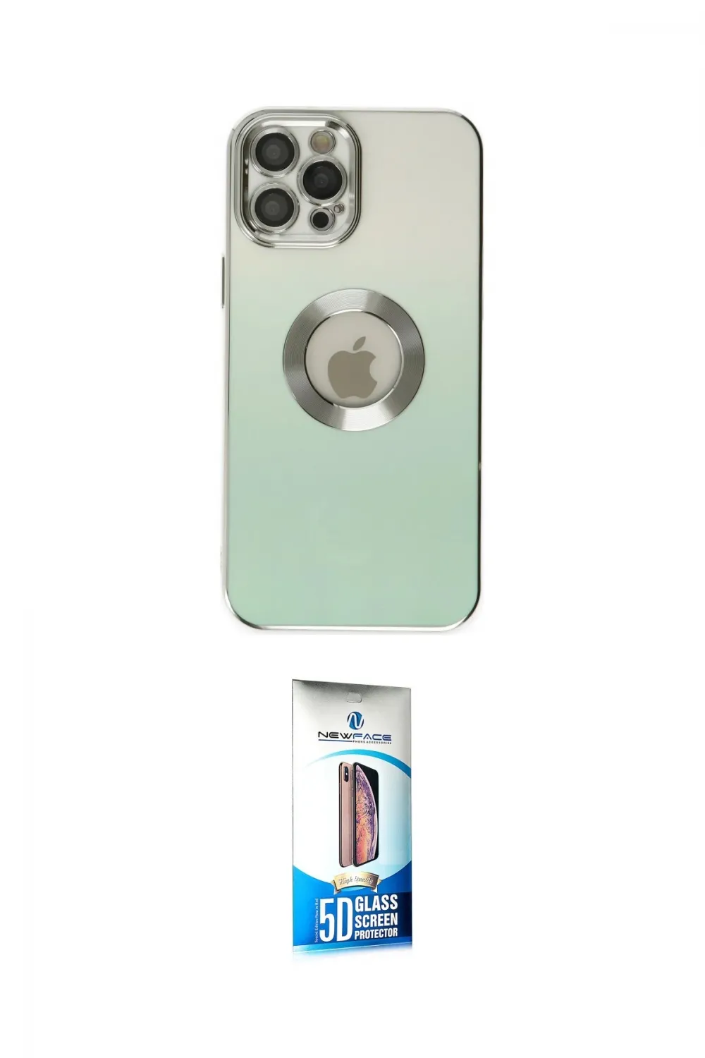 ieg™ iPhone 12 Pro Max Kılıf Kutup Yansıma Özel Seri - Siyah 5D Eko Cam Ekran Koruyucu