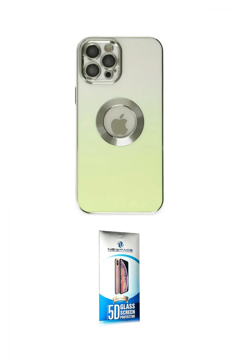 ieg™ iPhone 12 Pro Max Kılıf Kutup Yansıma Özel Seri - Siyah 5D Eko Cam Ekran Koruyucu