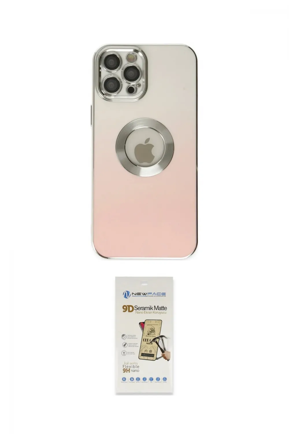 ieg™ iPhone 12 Pro Max Kılıf Kutup Yansıma Özel Seri - Siyah Mat Seramik Nano Ekran Koruyucu