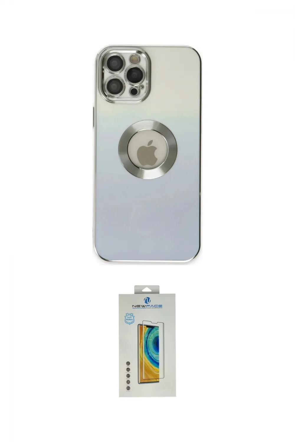 ieg™ iPhone 12 Pro Max Kılıf Kutup Yansıma Özel Seri - Siyah Polymer Nano Ekran Koruyucu