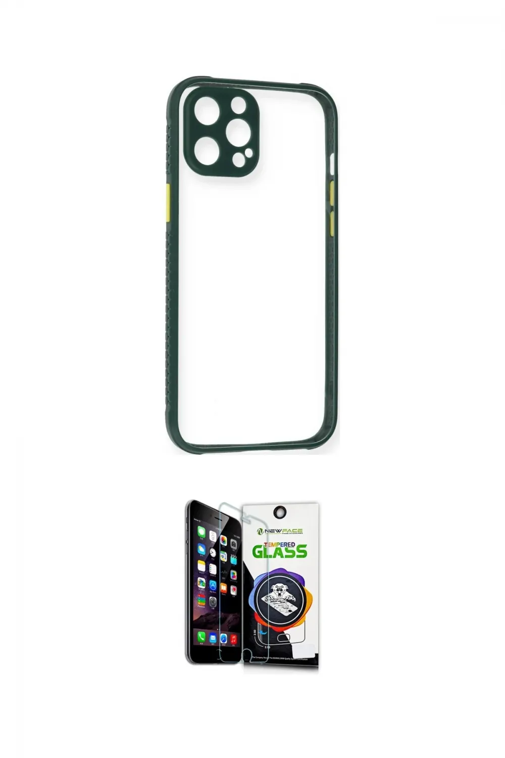 ieg™ iPhone 12 Pro Max Kılıf Nova Asil Özel Seri - Şeffaf Temperli Cam Ekran Koruyucu