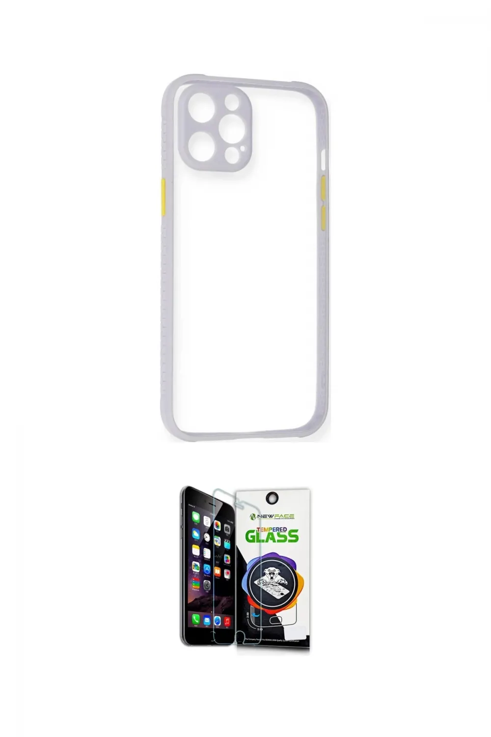 ieg™ iPhone 12 Pro Max Kılıf Nova Asil Özel Seri - Şeffaf Temperli Cam Ekran Koruyucu