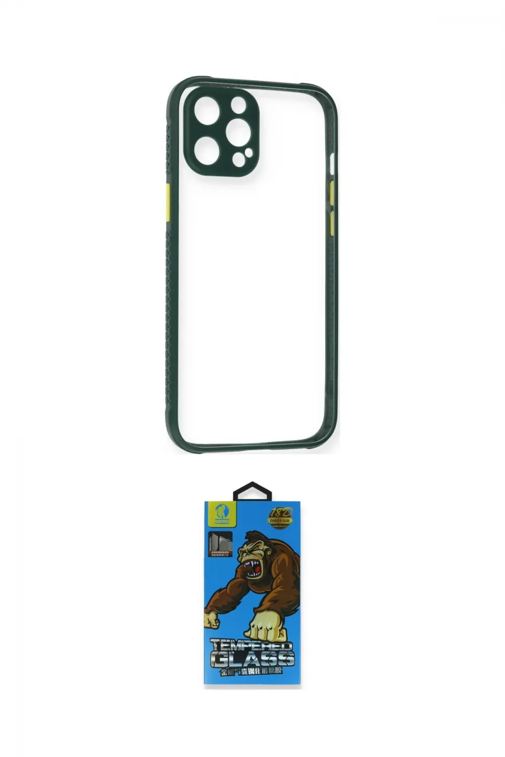 ieg™ iPhone 12 Pro Max Kılıf Nova Asil Özel Seri - Siyah 18D Cam Ekran Koruyucu