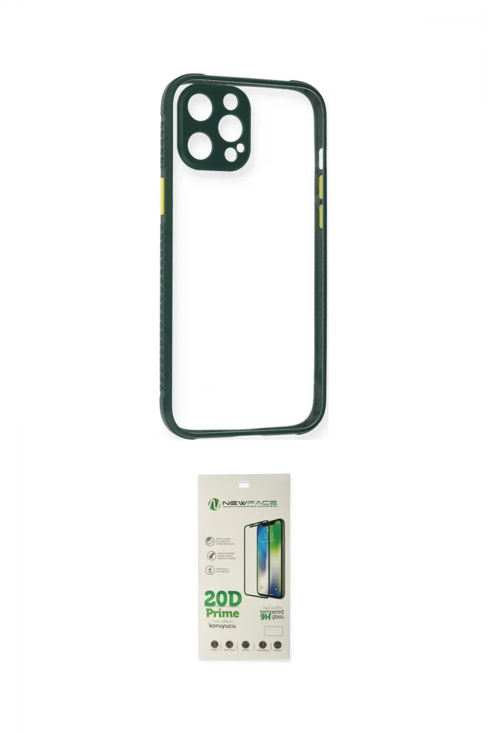 ieg™ iPhone 12 Pro Max Kılıf Nova Asil Özel Seri - Siyah 20D Premium Cam Ekran Koruyucu