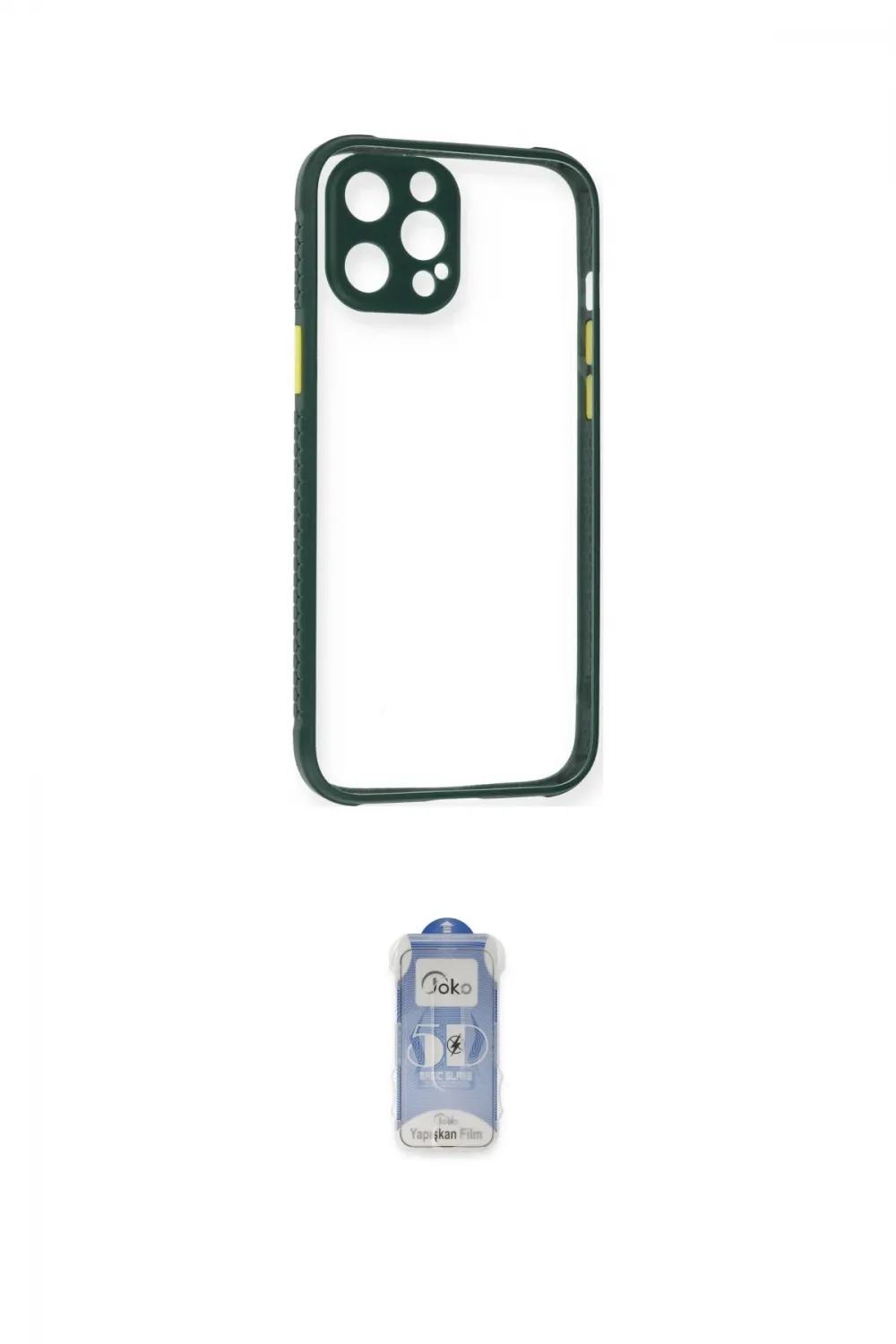 ieg™ iPhone 12 Pro Max Kılıf Nova Asil Özel Seri - Siyah Joko Magic 5D Cam