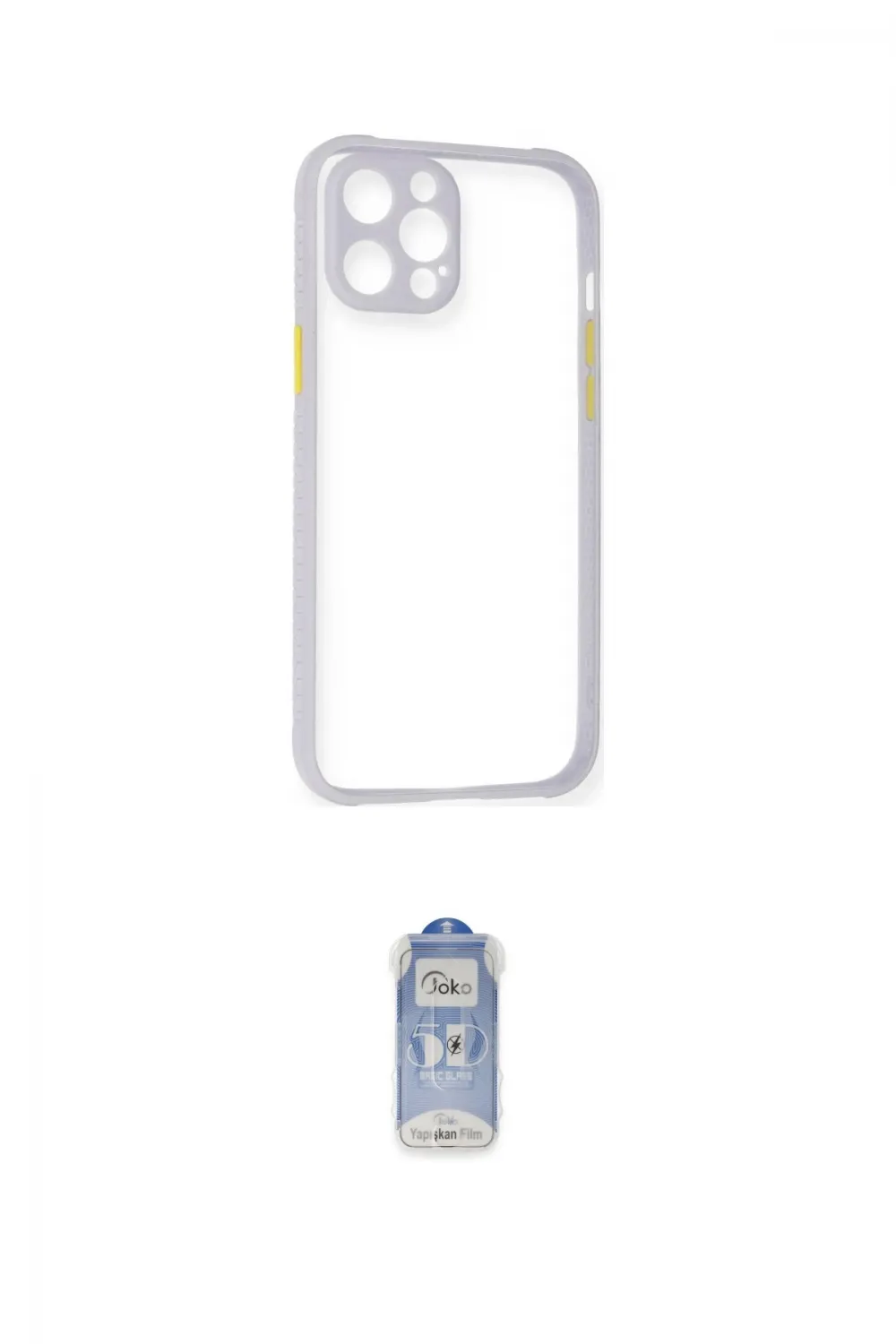 ieg™ iPhone 12 Pro Max Kılıf Nova Asil Özel Seri - Siyah Joko Magic 5D Cam