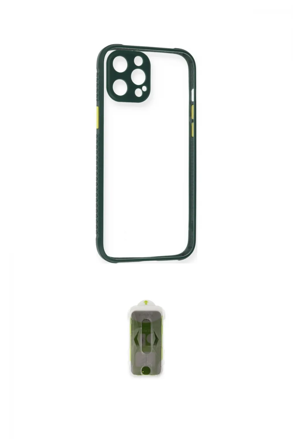 ieg™ iPhone 12 Pro Max Kılıf Nova Asil Özel Seri - Siyah Joko Magic 5D Hayalet Cam