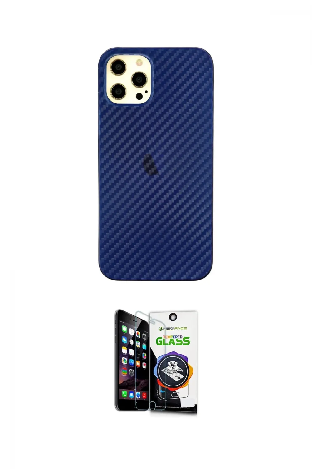 ieg™ iPhone 12 Pro Max Kılıf Nova Çizgi - Şeffaf Temperli Cam Ekran Koruyucu