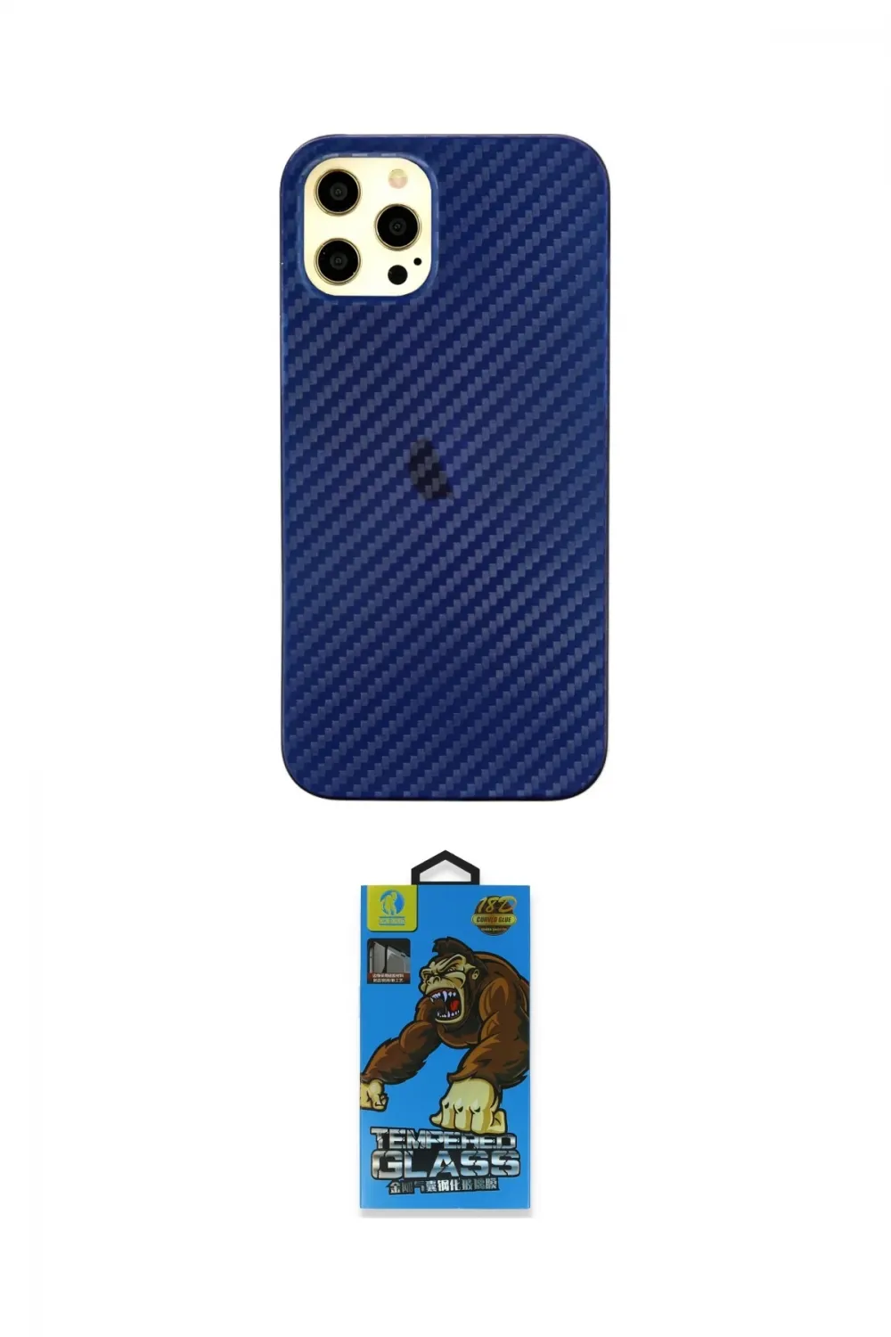 ieg™ iPhone 12 Pro Max Kılıf Nova Çizgi - Siyah 18D Cam Ekran Koruyucu