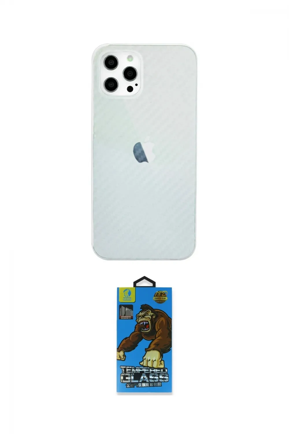 ieg™ iPhone 12 Pro Max Kılıf Nova Çizgi - Siyah 18D Cam Ekran Koruyucu