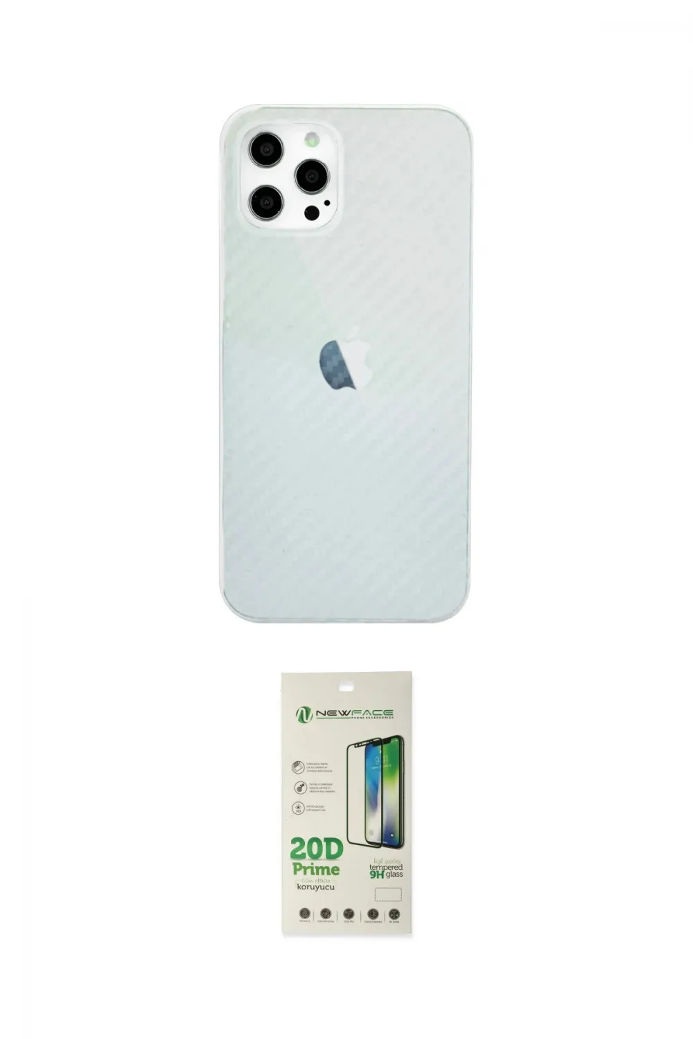 ieg™ iPhone 12 Pro Max Kılıf Nova Çizgi - Siyah 20D Premium Cam Ekran Koruyucu