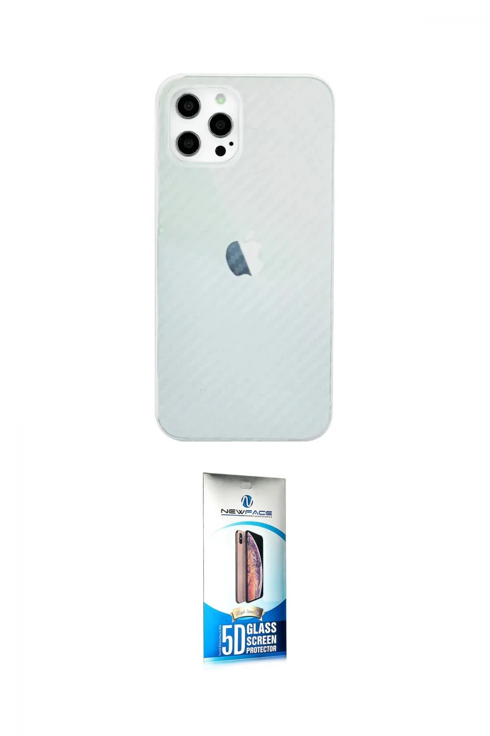 ieg™ iPhone 12 Pro Max Kılıf Nova Çizgi - Siyah 5D Eko Cam Ekran Koruyucu