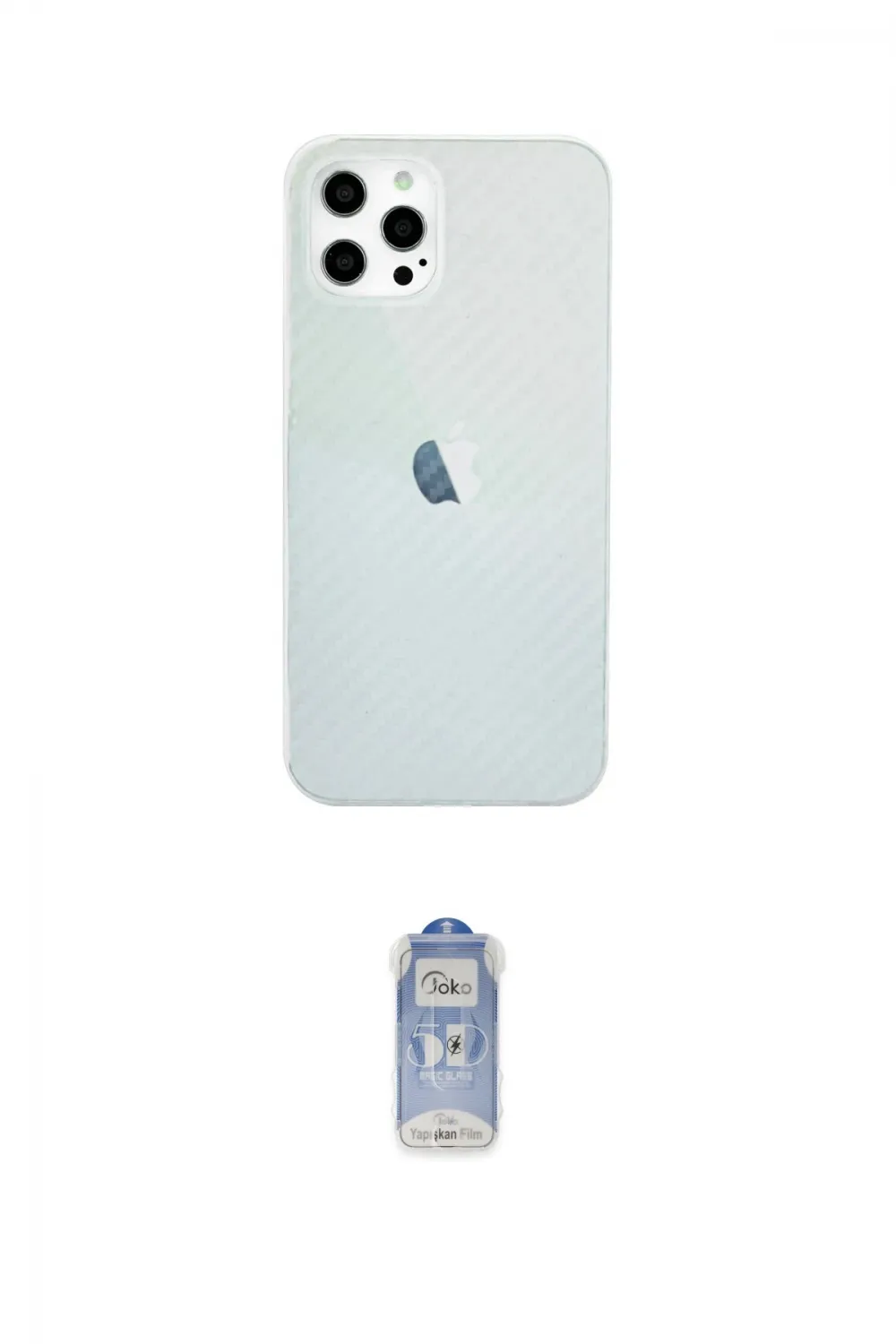ieg™ iPhone 12 Pro Max Kılıf Nova Çizgi - Siyah Joko Magic 5D Cam