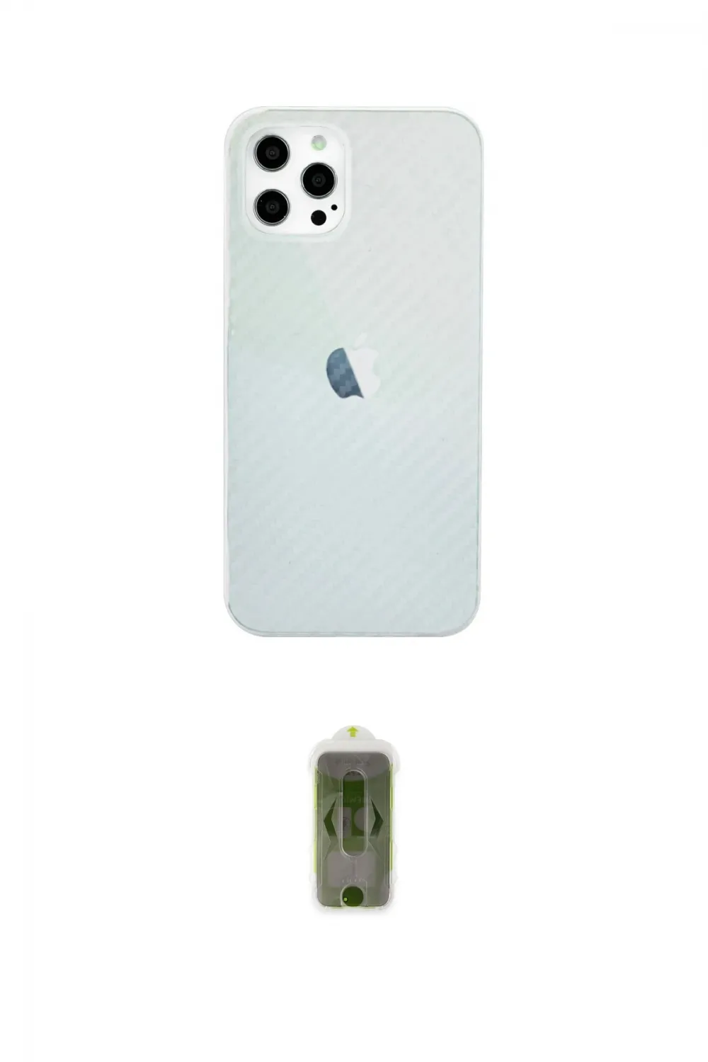 ieg™ iPhone 12 Pro Max Kılıf Nova Çizgi - Siyah Joko Magic 5D Hayalet Cam