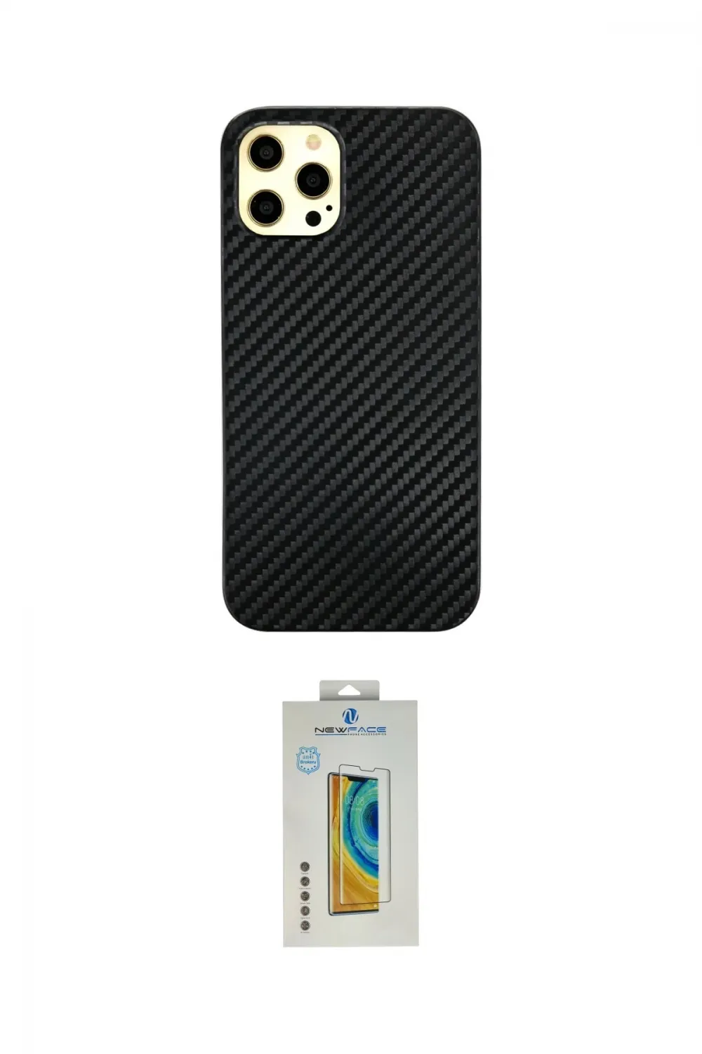 ieg™ iPhone 12 Pro Max Kılıf Nova Çizgi - Siyah Polymer Nano Ekran Koruyucu