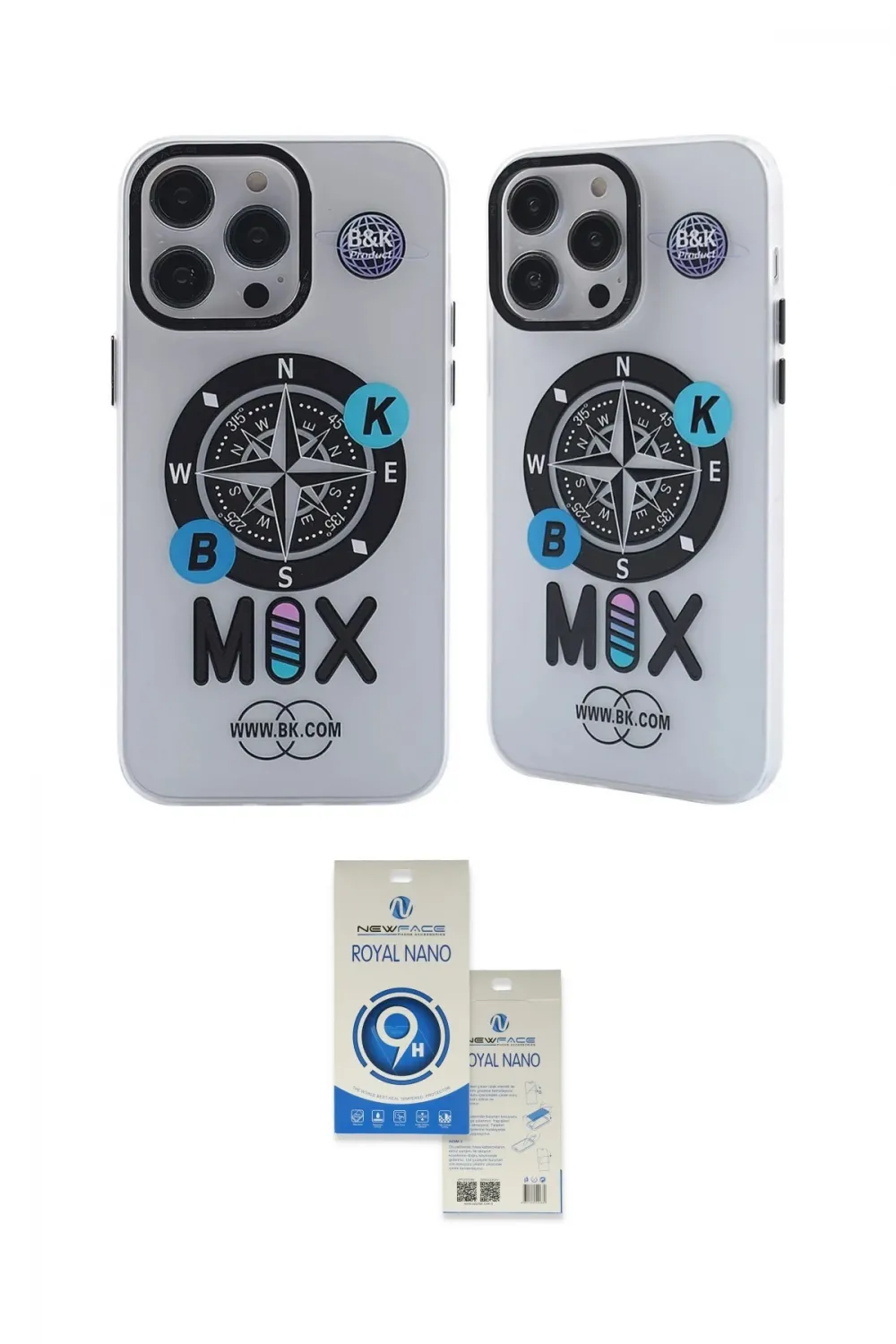 ieg™ iPhone 12 Pro Max Kılıf Nova Doku Koleksiyonu - Şeffaf Royal Nano Ekran Koruyucu