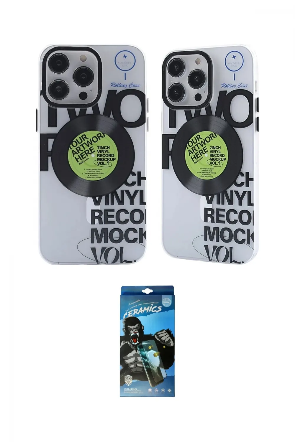 ieg™ iPhone 12 Pro Max Kılıf Nova Doku Koleksiyonu - Siyah 34D Izgaralı Cam