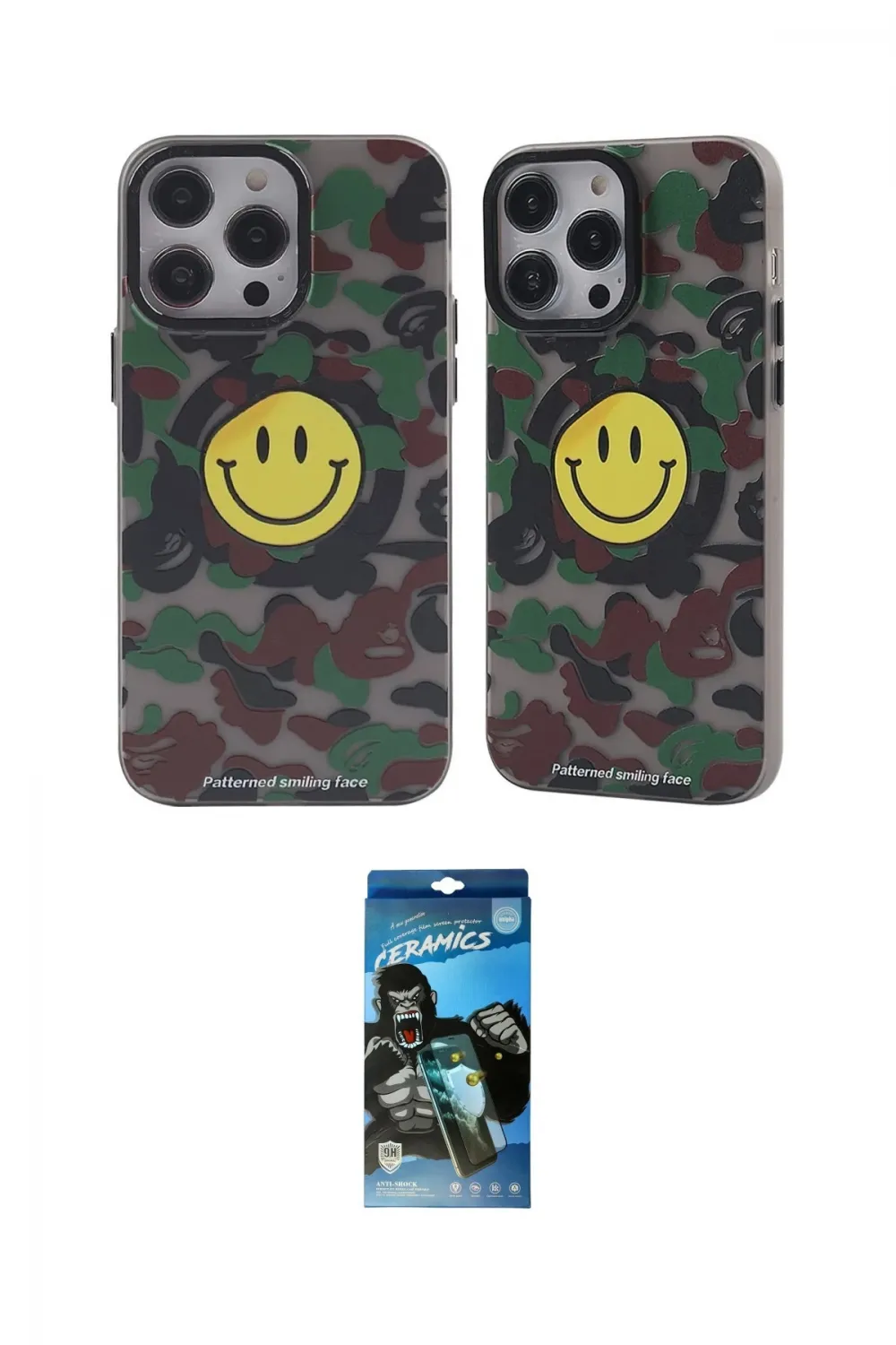 ieg™ iPhone 12 Pro Max Kılıf Nova Doku Koleksiyonu - Siyah 34D Izgaralı Cam