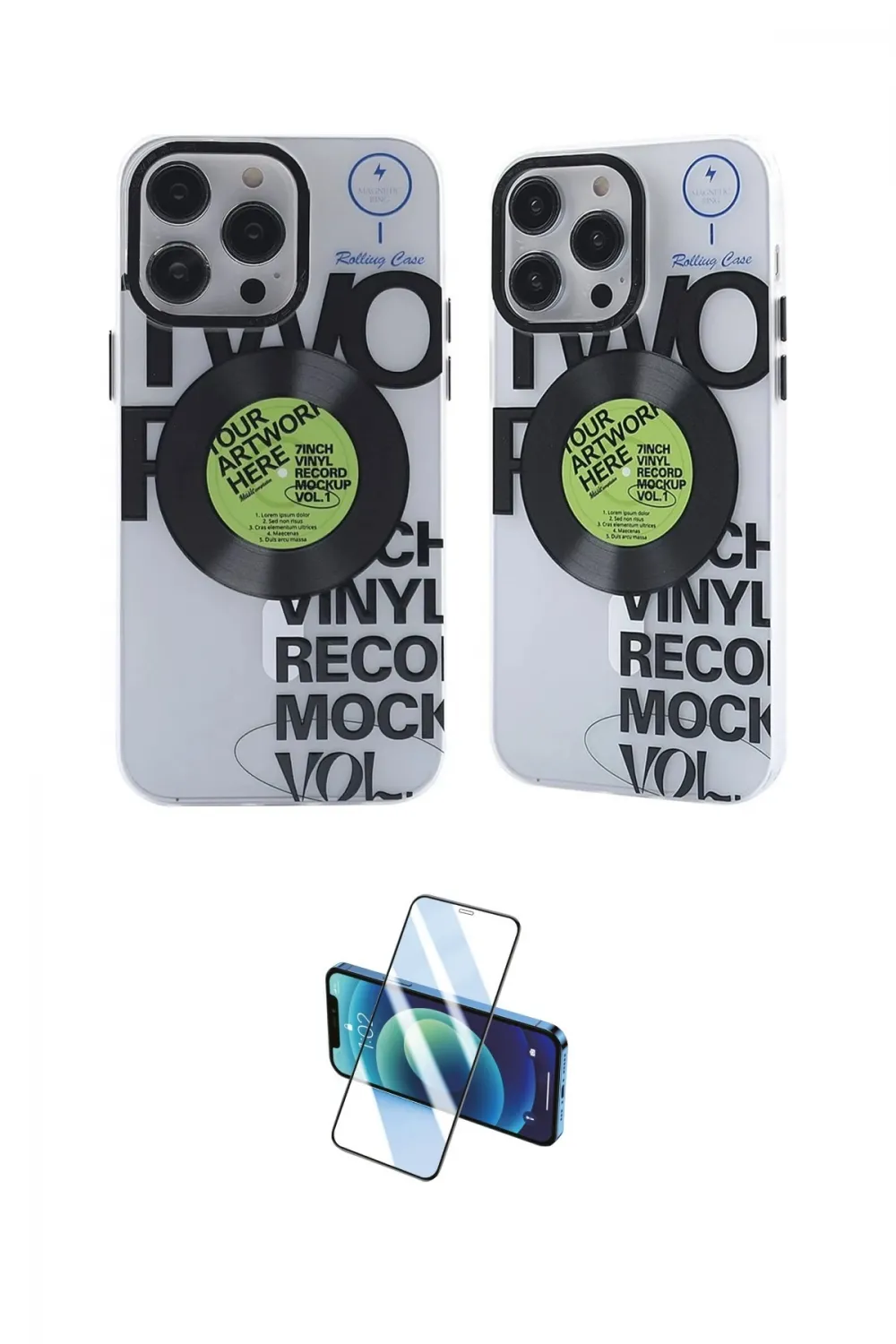 ieg™ iPhone 12 Pro Max Kılıf Nova Doku Koleksiyonu - Siyah 3D Antistatik Cam Ekran Koruyucu
