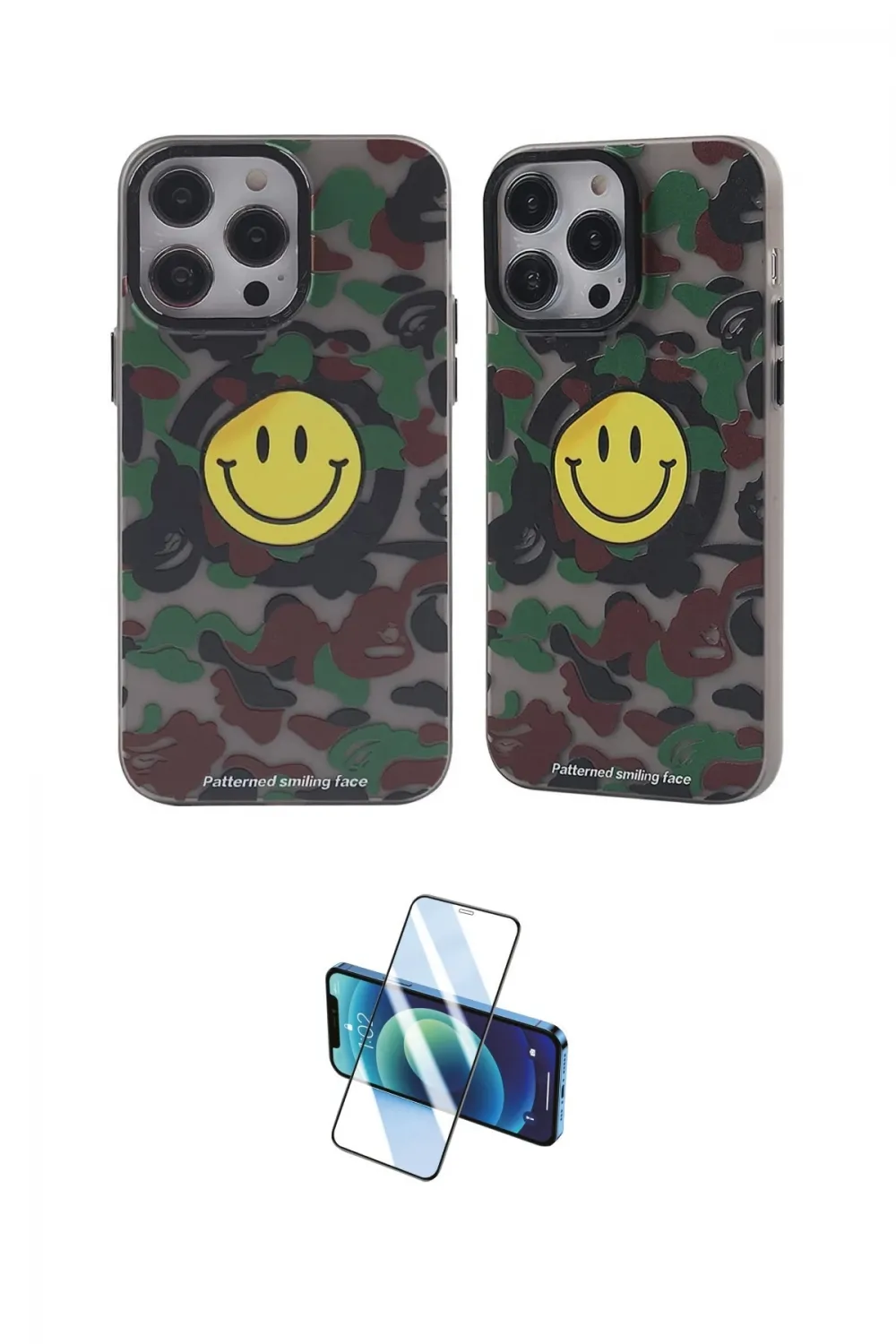 ieg™ iPhone 12 Pro Max Kılıf Nova Doku Koleksiyonu - Siyah 3D Antistatik Cam Ekran Koruyucu