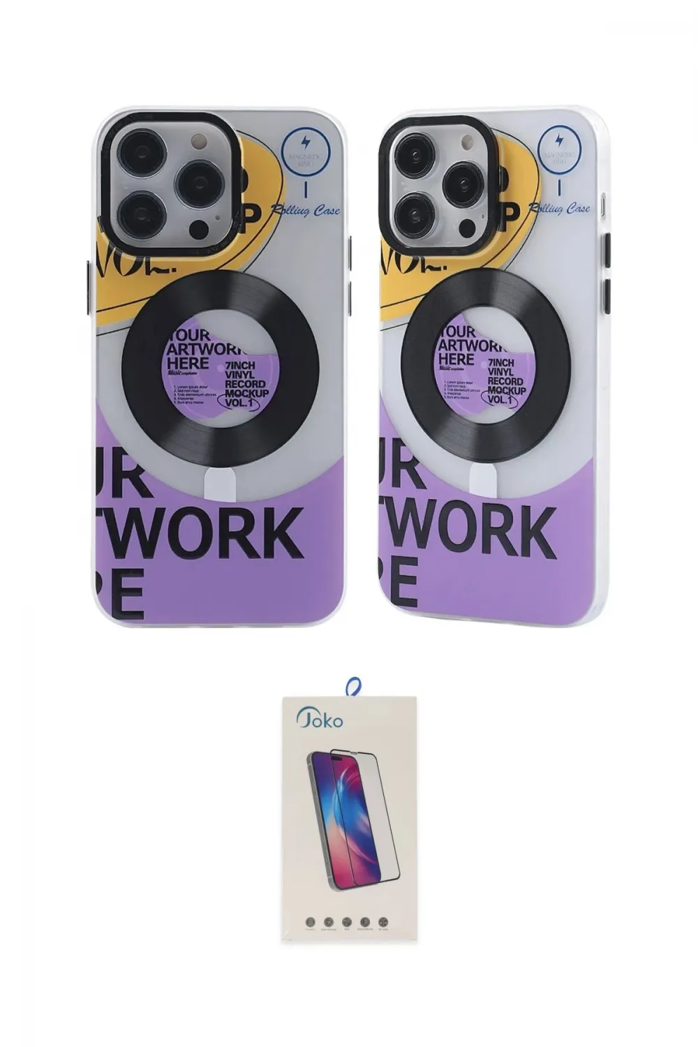 ieg™ iPhone 12 Pro Max Kılıf Nova Doku Koleksiyonu - Siyah Joko 5D Cam