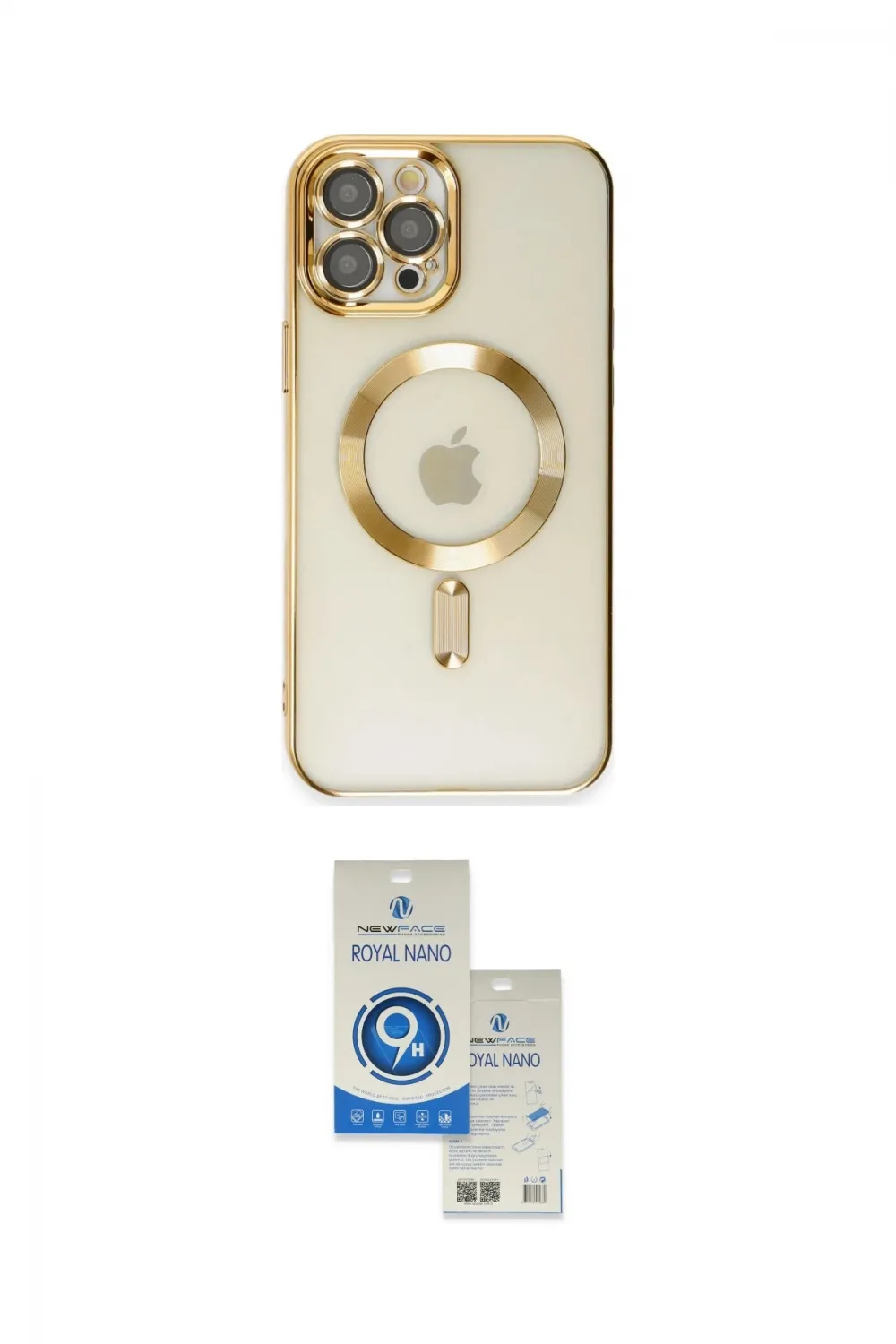 ieg™ iPhone 12 Pro Max Kılıf Nova Işık Özel Seri - Şeffaf Royal Nano Ekran Koruyucu