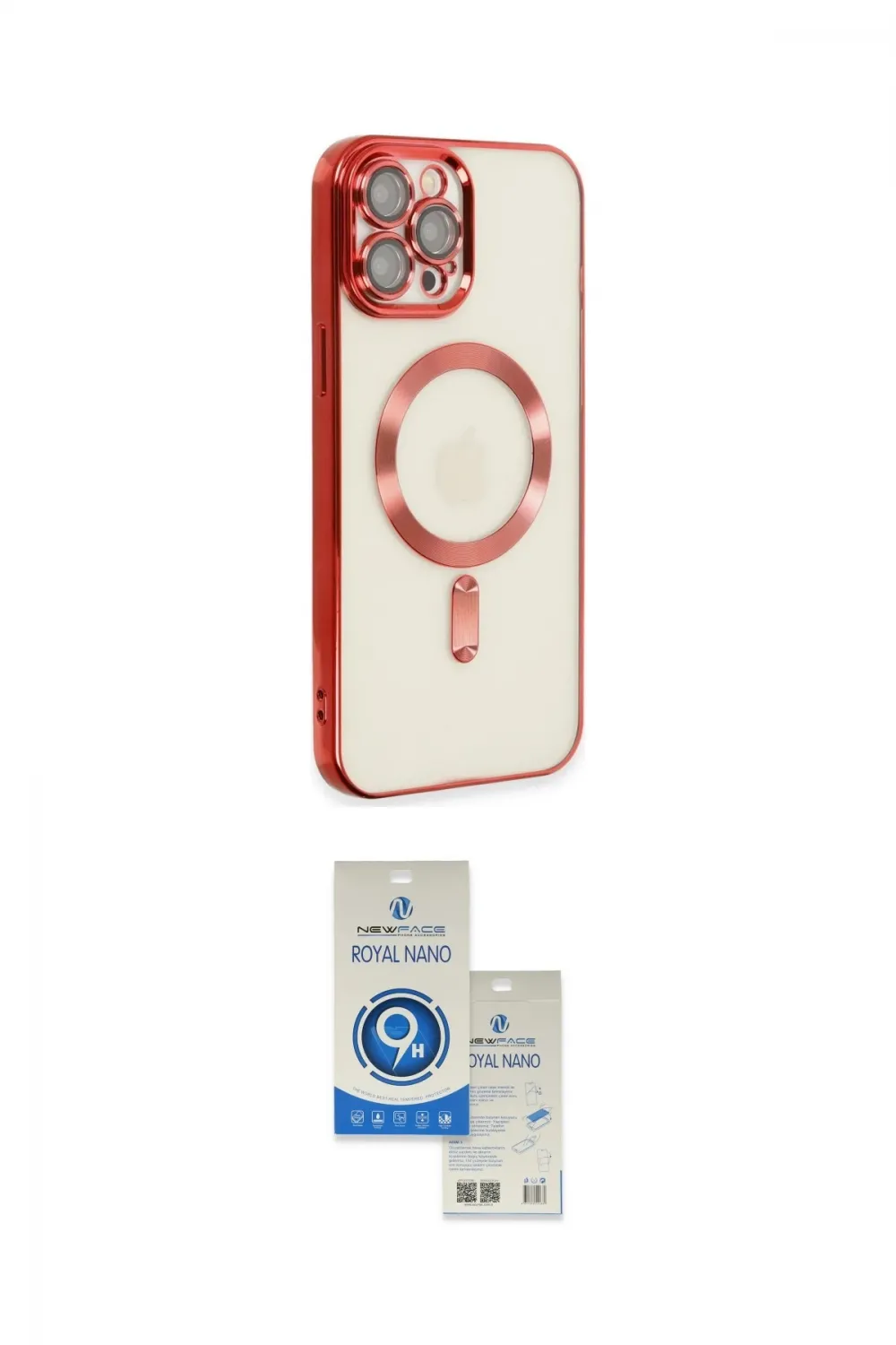 ieg™ iPhone 12 Pro Max Kılıf Nova Işık Özel Seri - Şeffaf Royal Nano Ekran Koruyucu