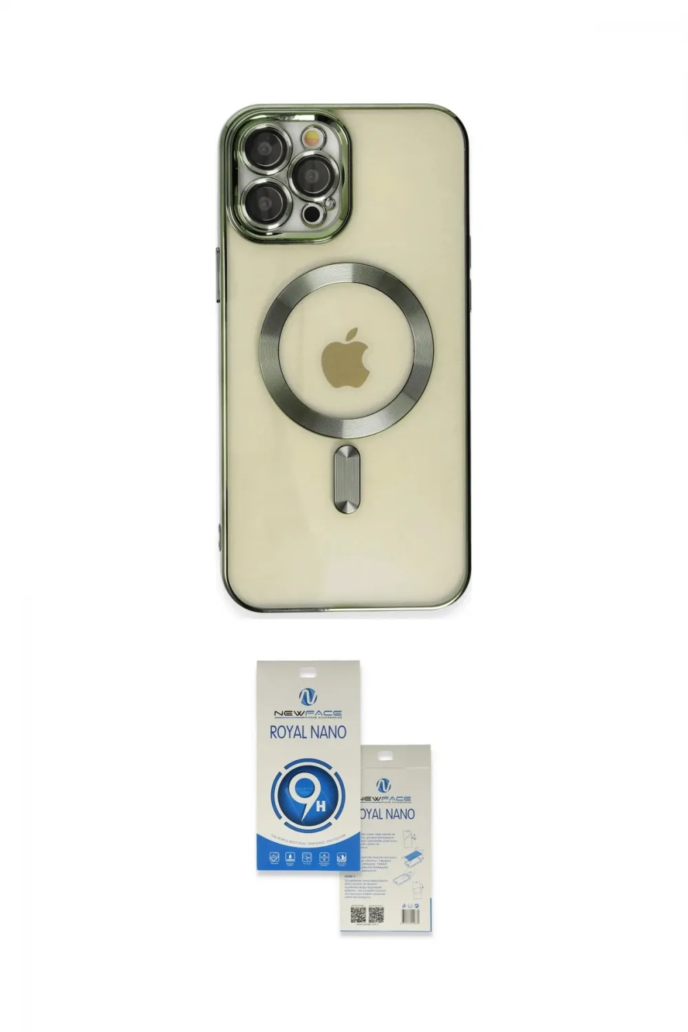 ieg™ iPhone 12 Pro Max Kılıf Nova Işık Özel Seri - Şeffaf Royal Nano Ekran Koruyucu