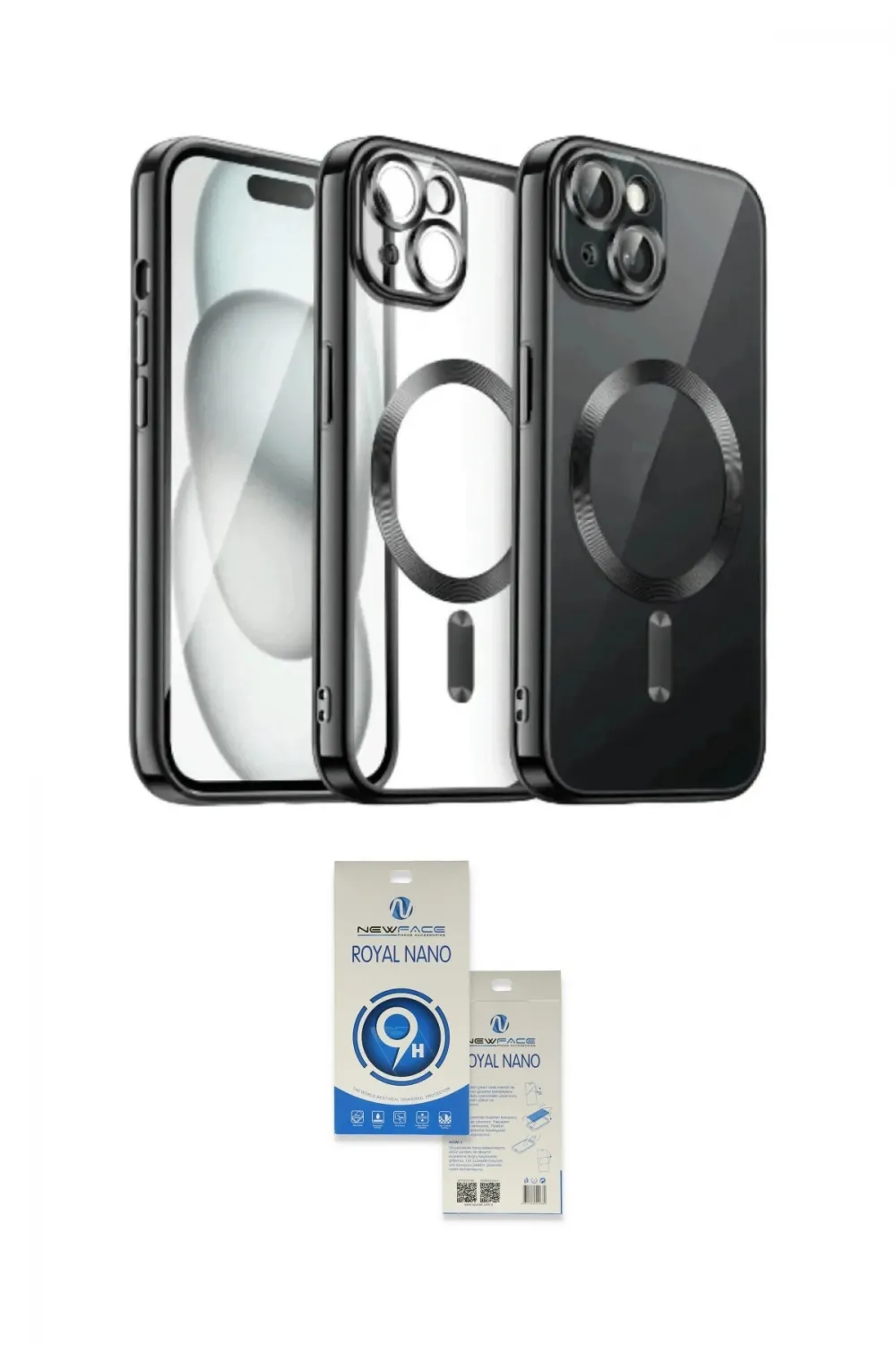 ieg™ iPhone 12 Pro Max Kılıf Nova Işık Özel Seri - Şeffaf Royal Nano Ekran Koruyucu