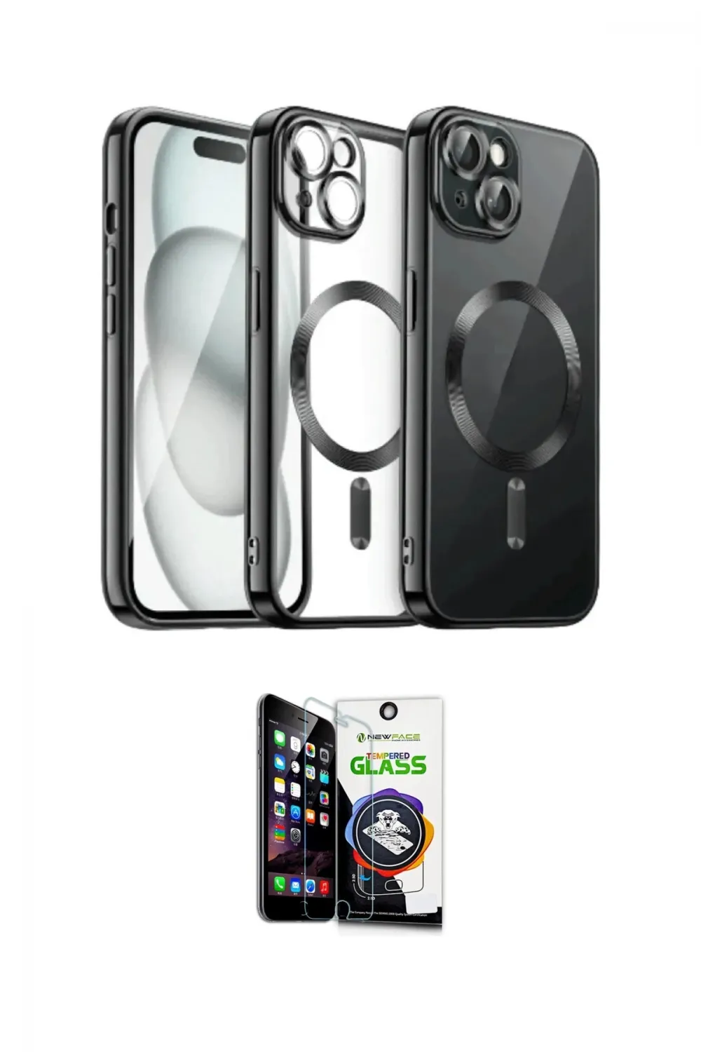 ieg™ iPhone 12 Pro Max Kılıf Nova Işık Özel Seri - Şeffaf Temperli Cam Ekran Koruyucu