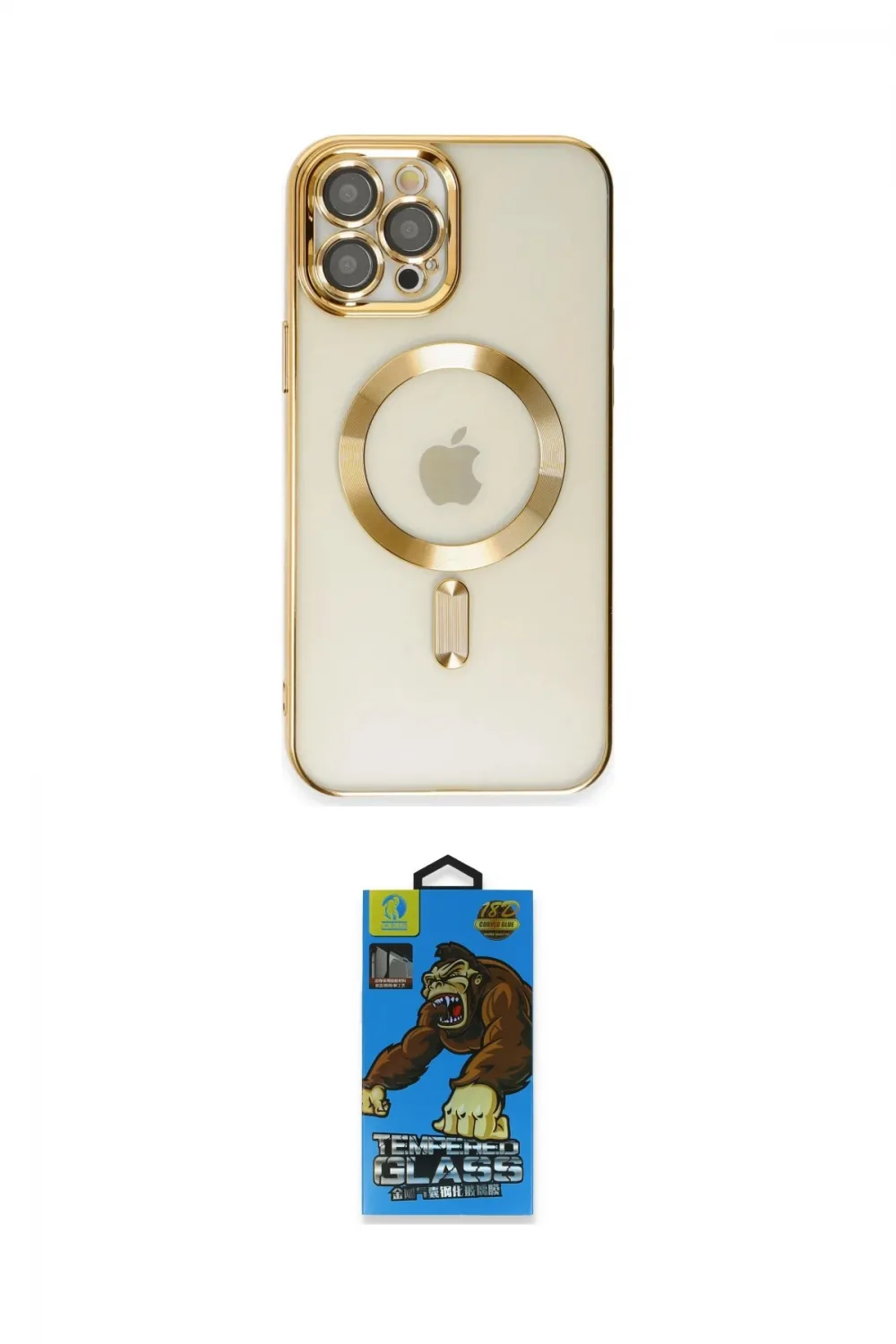 ieg™ iPhone 12 Pro Max Kılıf Nova Işık Özel Seri - Siyah 18D Cam Ekran Koruyucu