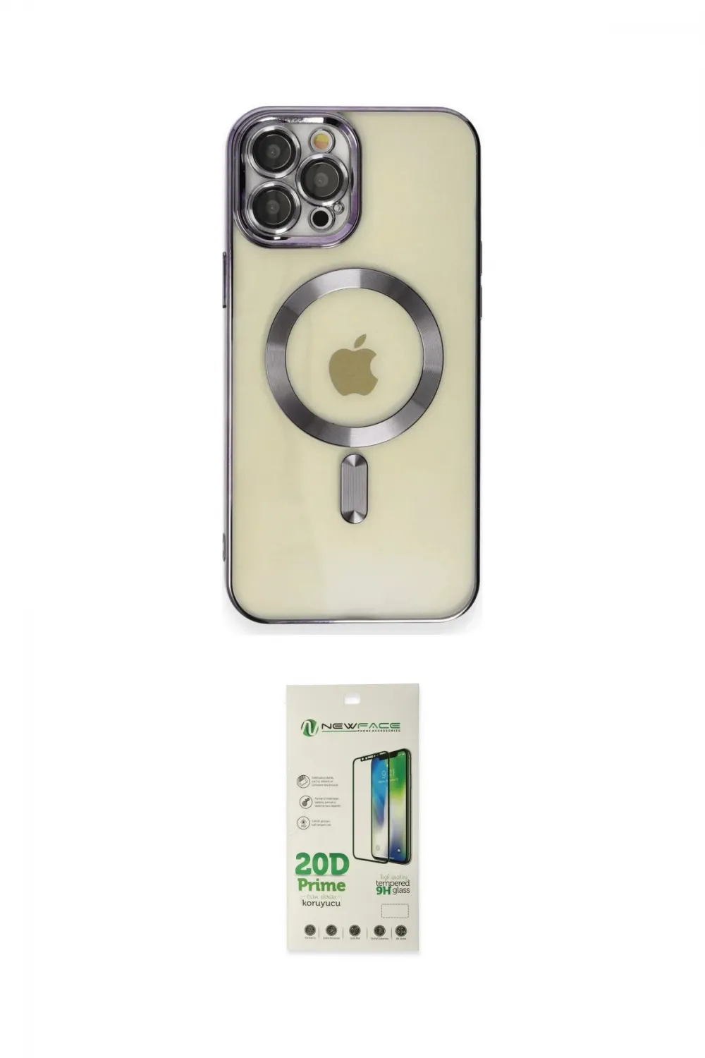 ieg™ iPhone 12 Pro Max Kılıf Nova Işık Özel Seri - Siyah 20D Premium Cam Ekran Koruyucu